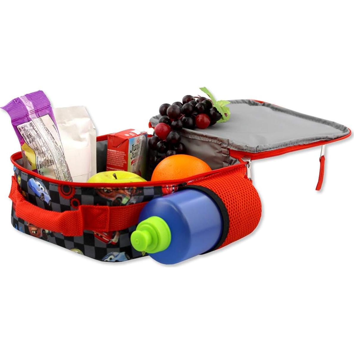 Mochila Almuerzo Disney Cars Rayo McQueen Negra/Roja 23x20x8cm