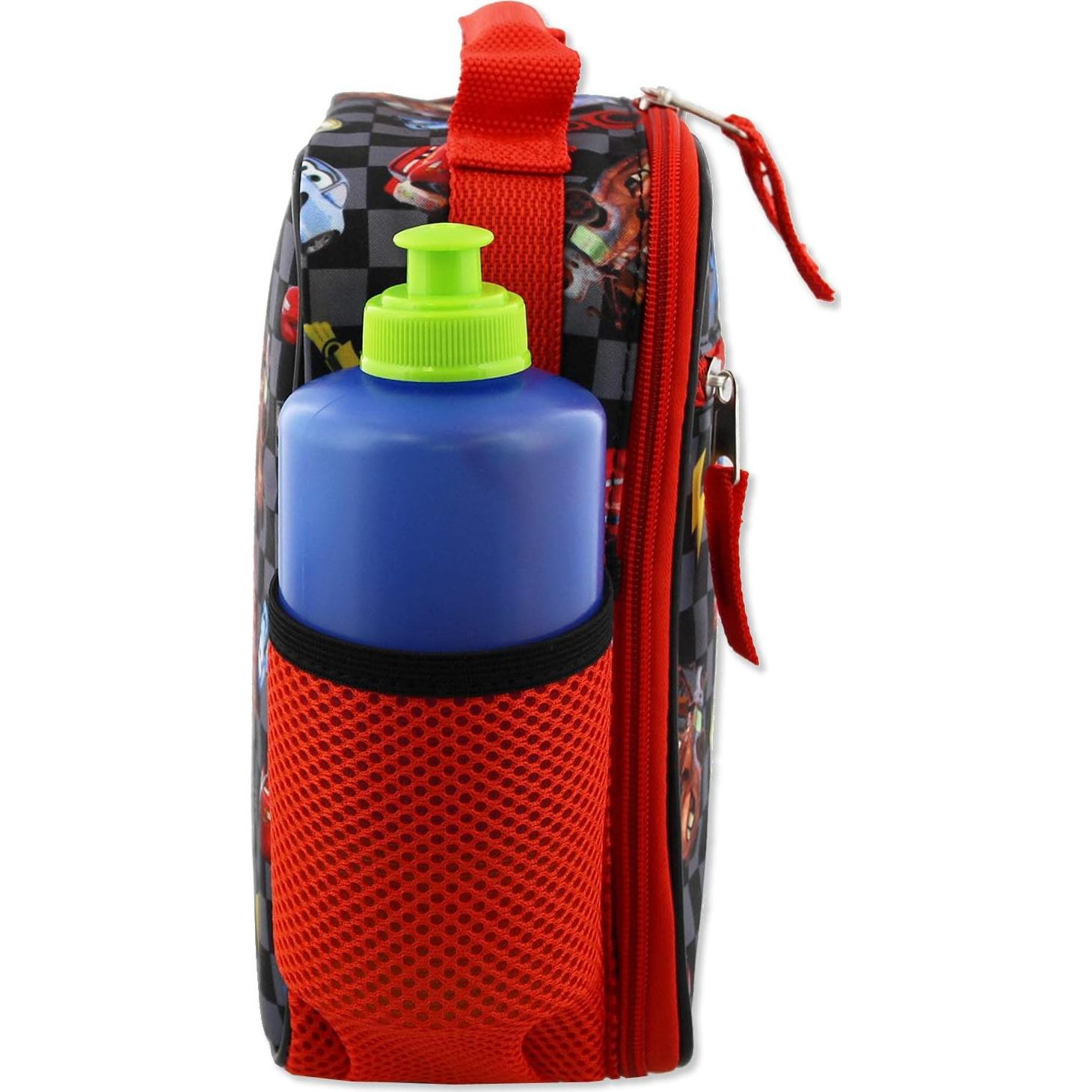 Mochila Almuerzo Disney Cars Rayo McQueen Negra/Roja 23x20x8cm