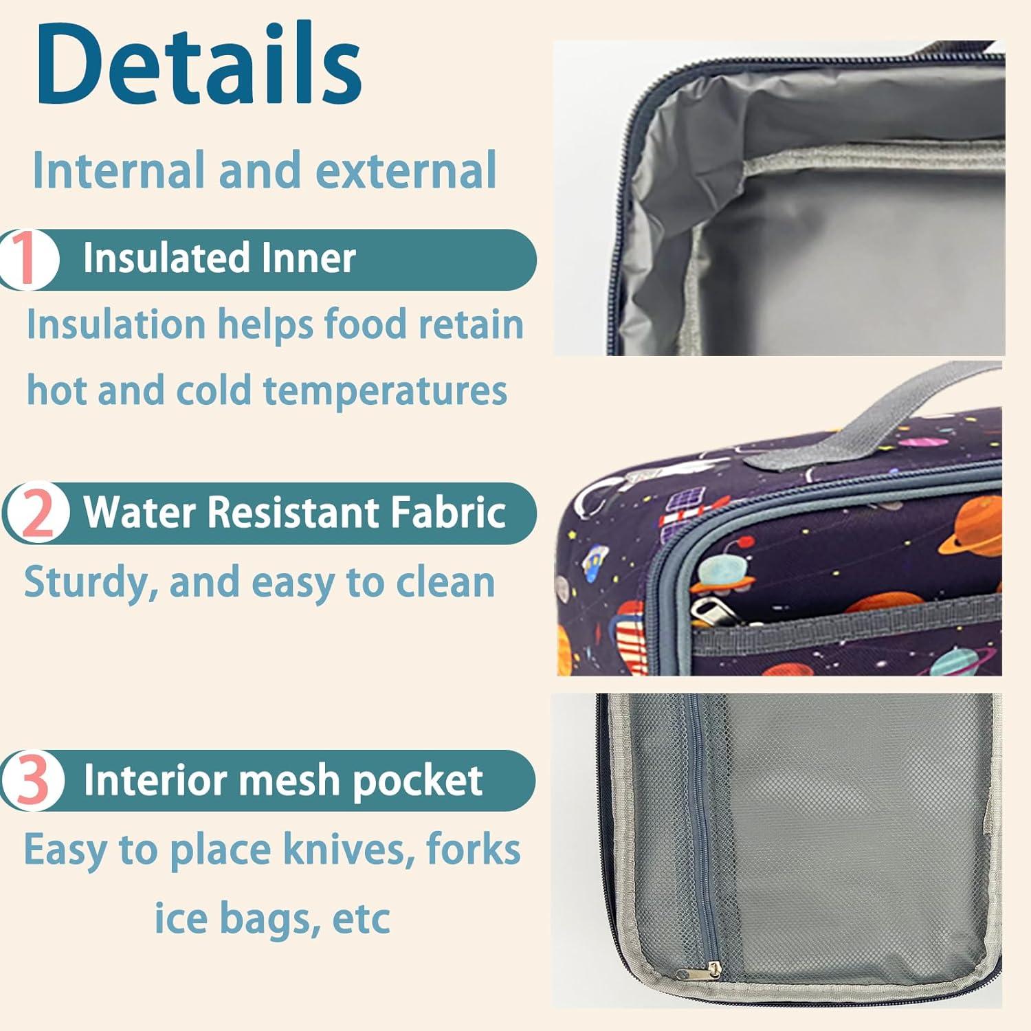 Caja de Almuerzo Kulle para Niños Astronauta 25.4x9.9x19.1cm