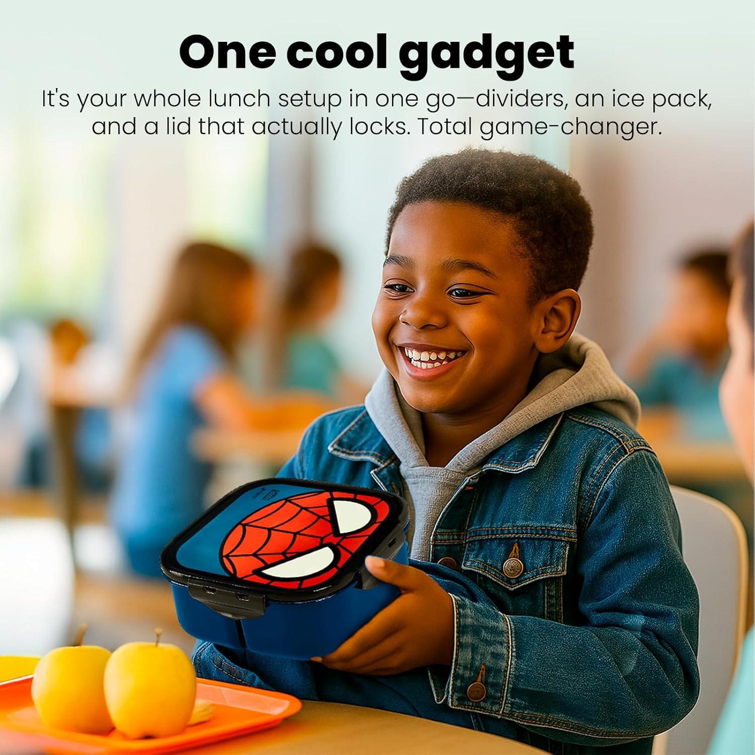 Caja de Almuerzo Yoobi Spider-Man 3 Compartimentos 2.56L