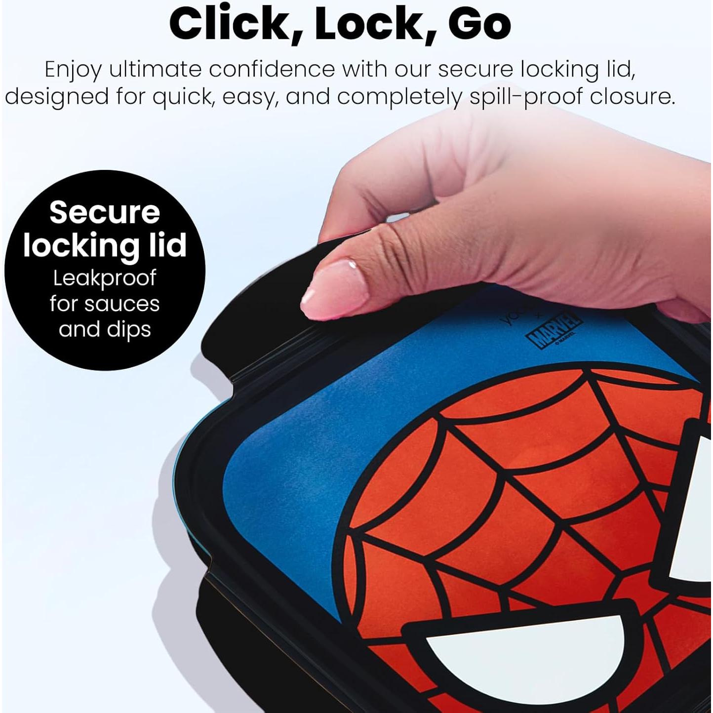 Caja de Almuerzo Yoobi Spider-Man 3 Compartimentos 2.56L