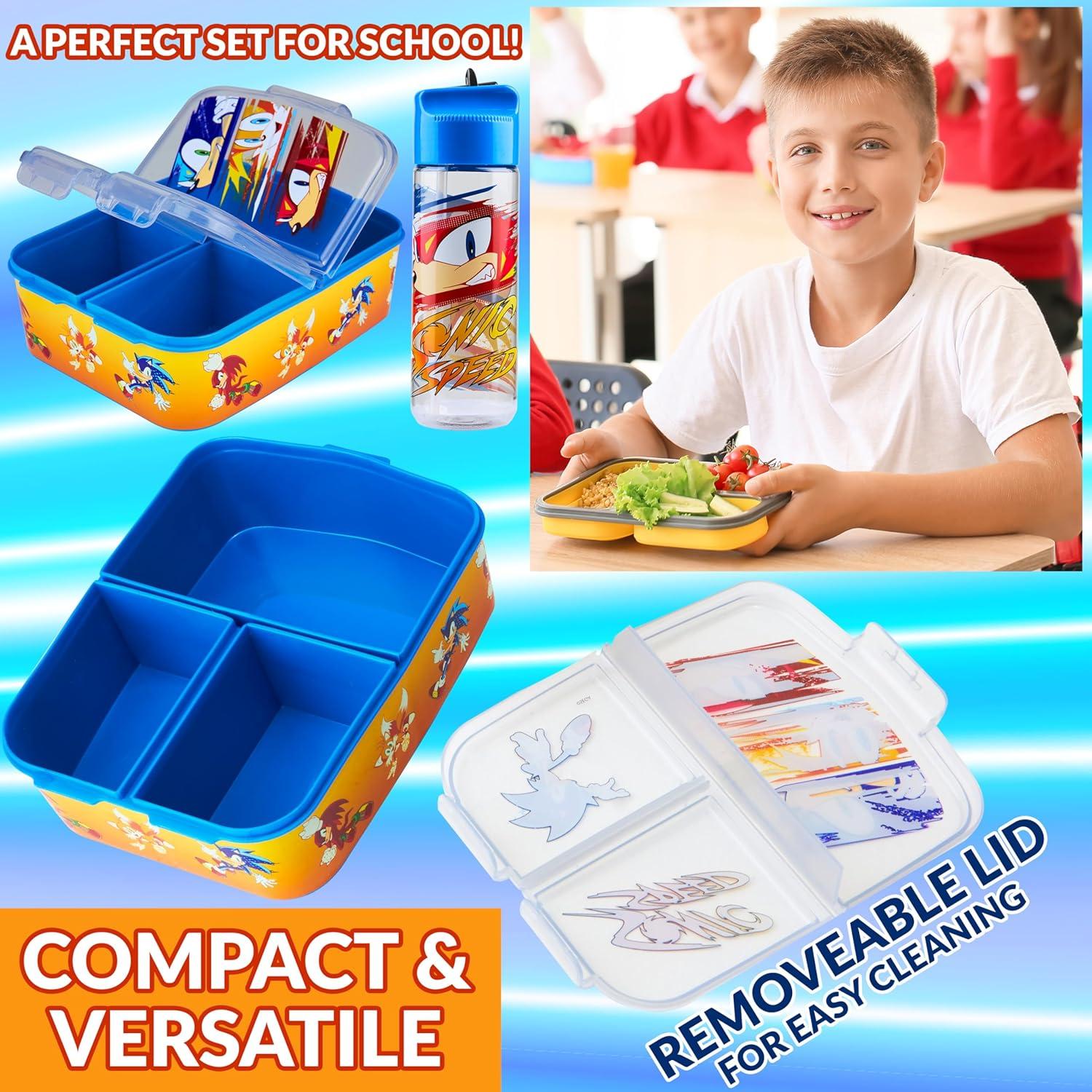 Set de Almuerzo y Botella de Agua Sonic The Hedgehog 2 Piezas