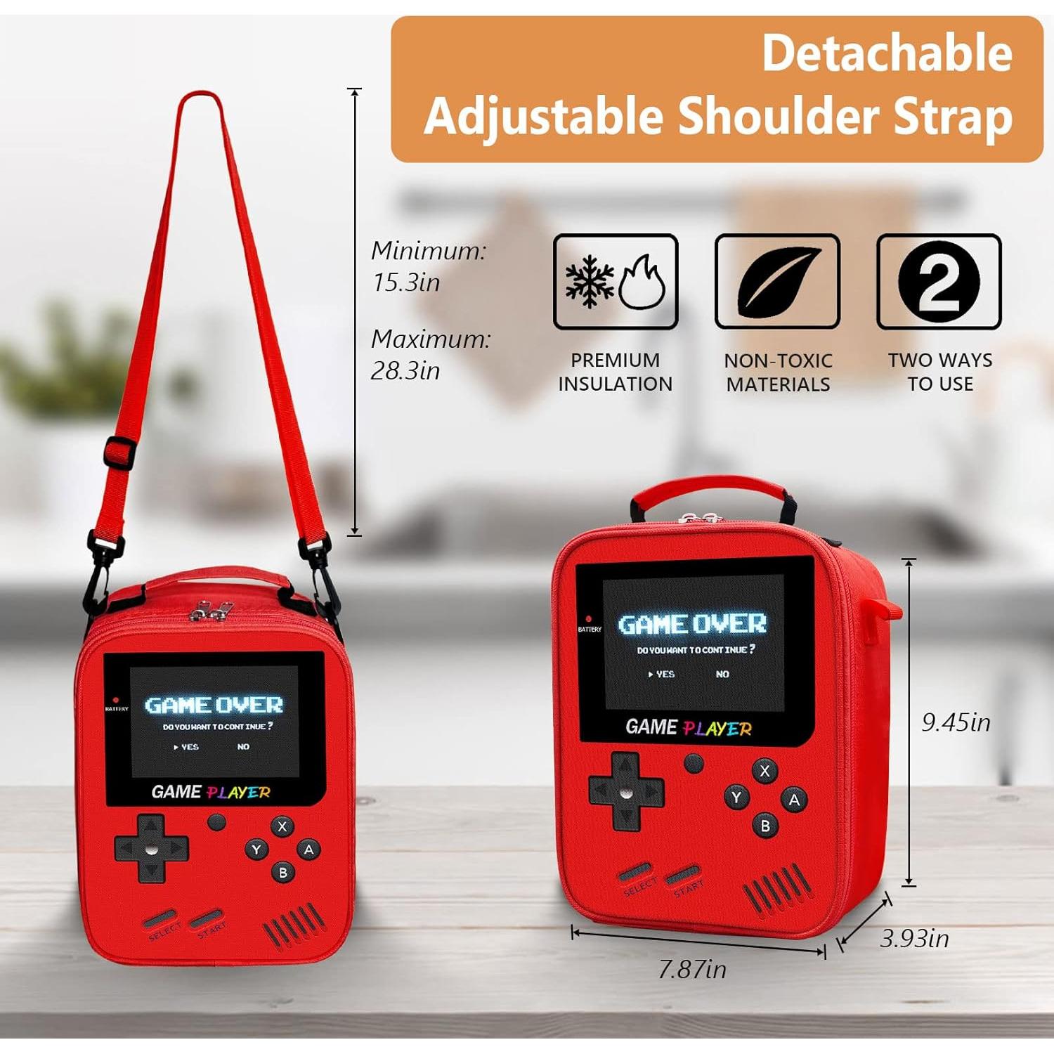 Caja de Almuerzo Gamer Ruokey Rojo 4.8L Impermeable