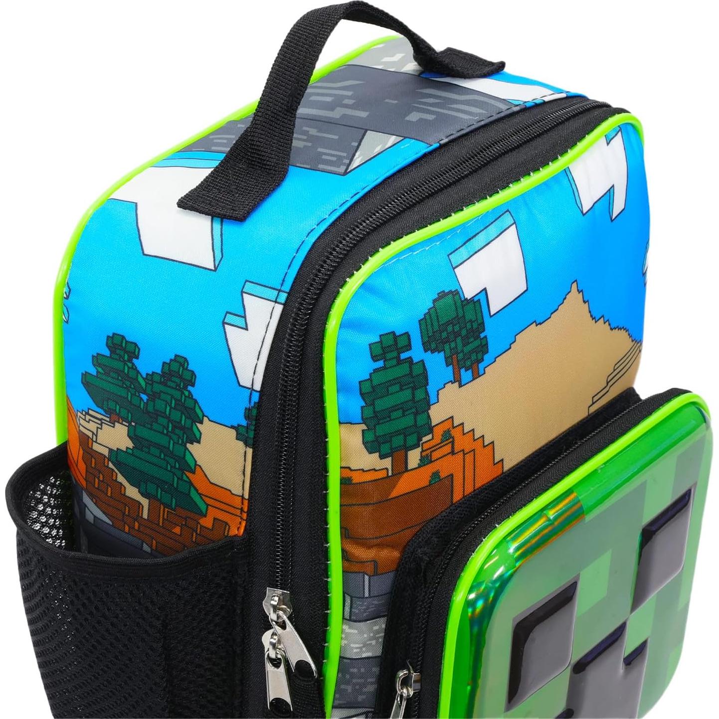 Caja de Almuerzo Minecraft con Botella de Agua y Stickers