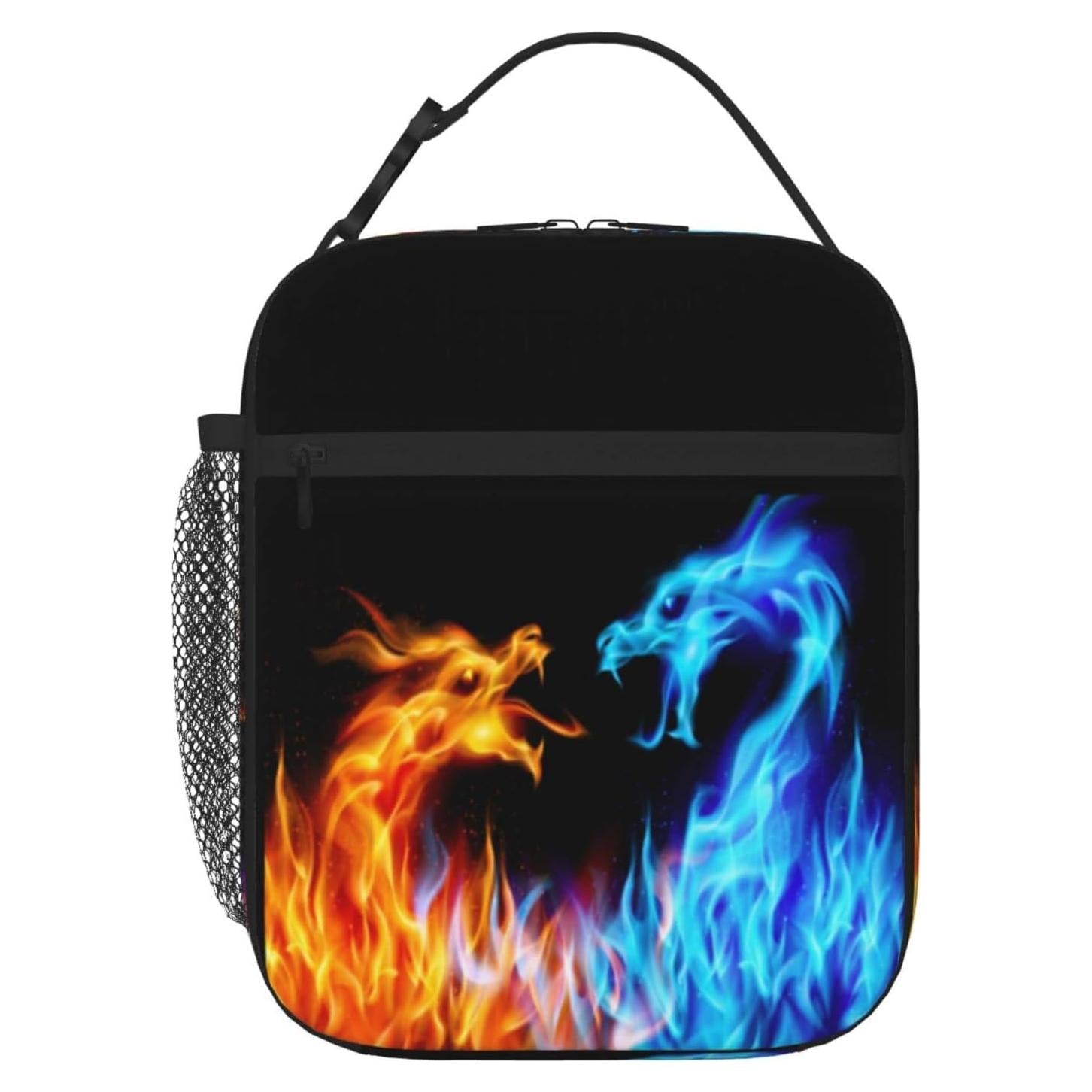 Bolsa de Almuerzo Aislada XSXXSC Dragón de Fuego 25.4x20.3 cm