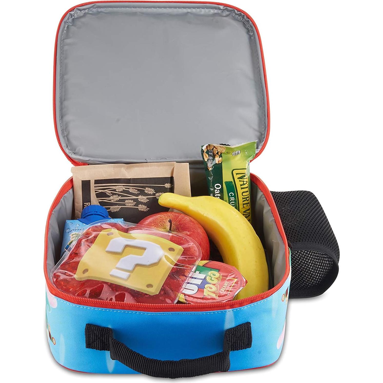 Set Almuerzo Super Mario - Caja, Botella Acero Inoxidable 4 Pzs