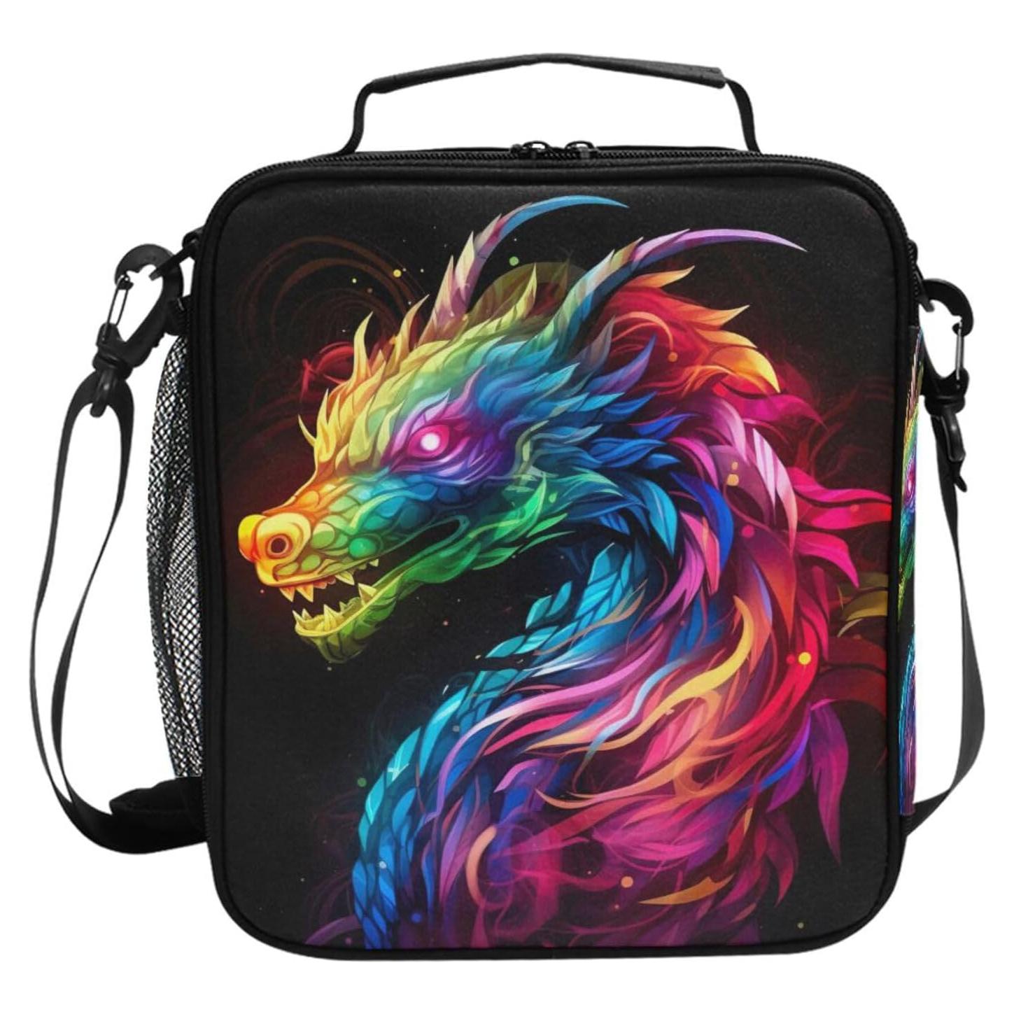 Bolsa de Almuerzo Aislada UMIRIKO Dragón de Llama Arcoíris 5.6L