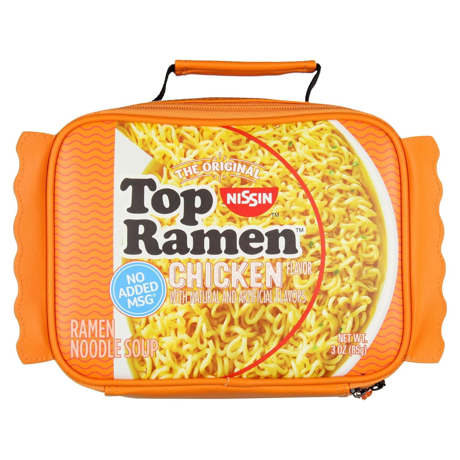 Bolsa de Almuerzo Nissin Top Ramen Pollo Aislada 24.1x8.9x17.8cm