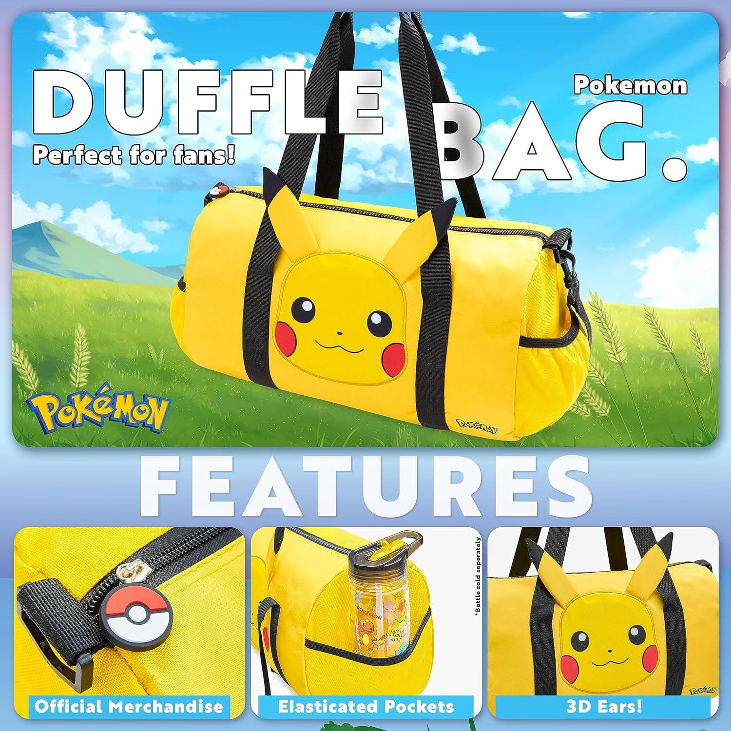 Bolsa de Deporte Pokemon Amarillo 3D Orejas 38x18.5x22cm