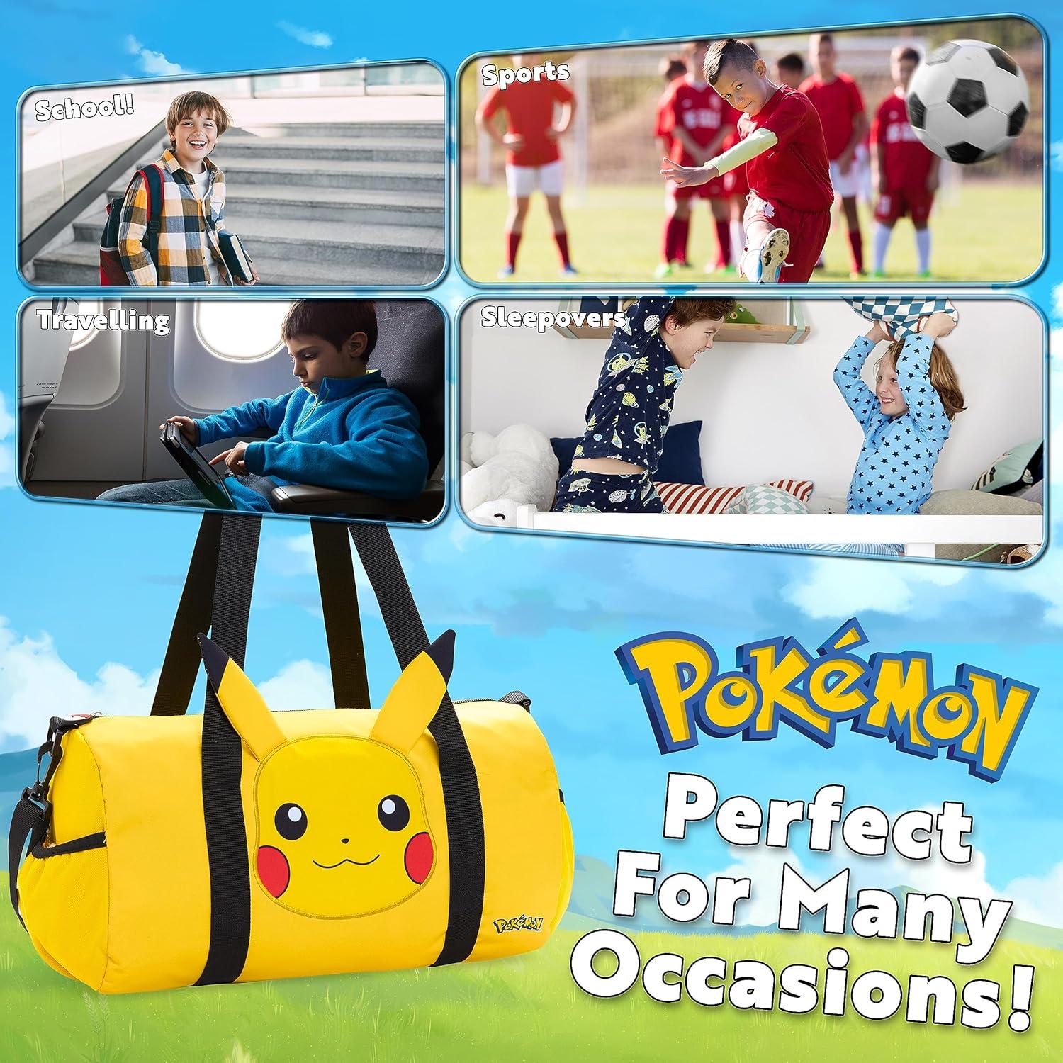 Bolsa de Deporte Pokemon Amarillo 3D Orejas 38x18.5x22cm