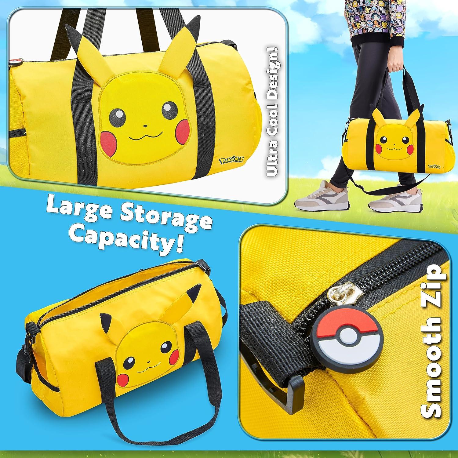 Bolsa de Deporte Pokemon Amarillo 3D Orejas 38x18.5x22cm
