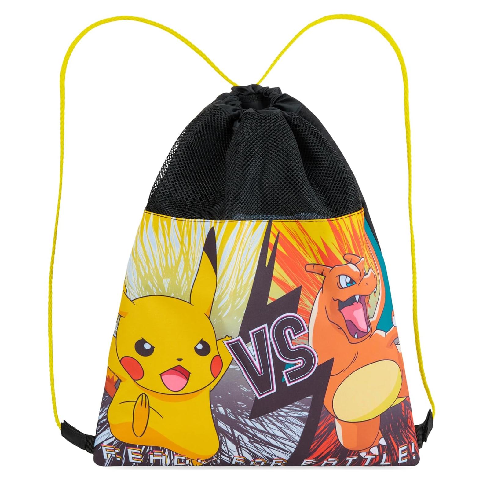 Mochila de Cuerda Pokemon Pikachu 43.94x35.56 cm para Niños