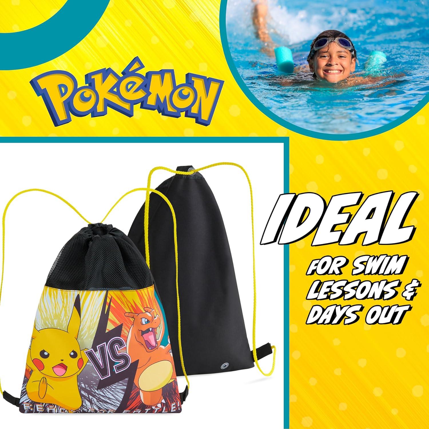 Mochila de Cuerda Pokemon Pikachu 43.94x35.56 cm para Niños