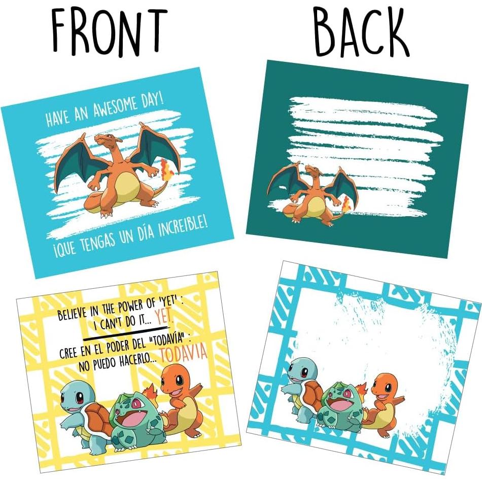 30 Tarjetas de Almuerzo Motivacionales RachCards - Pokemon