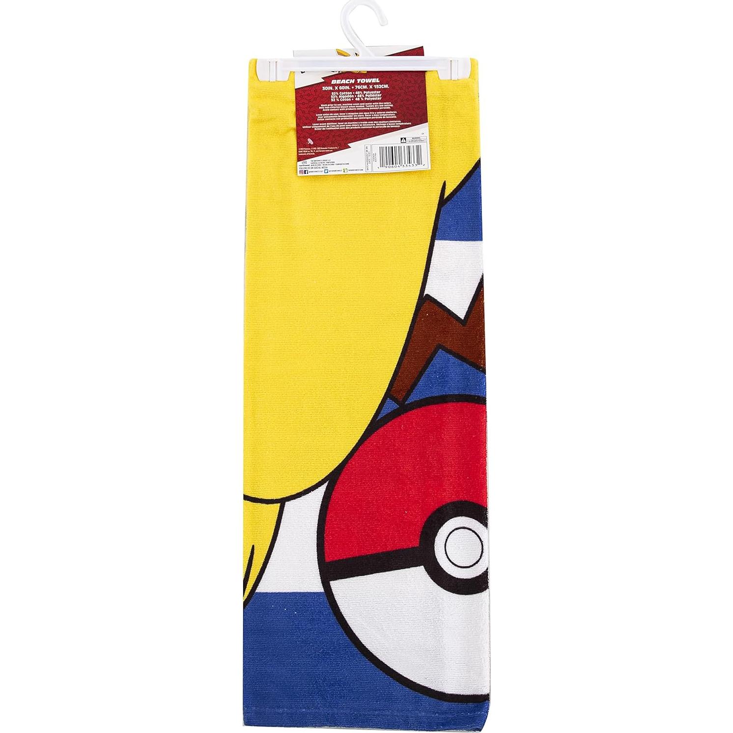 Toalla de Playa The Northwest Pikachu 76x152 cm Suave y Absorbente