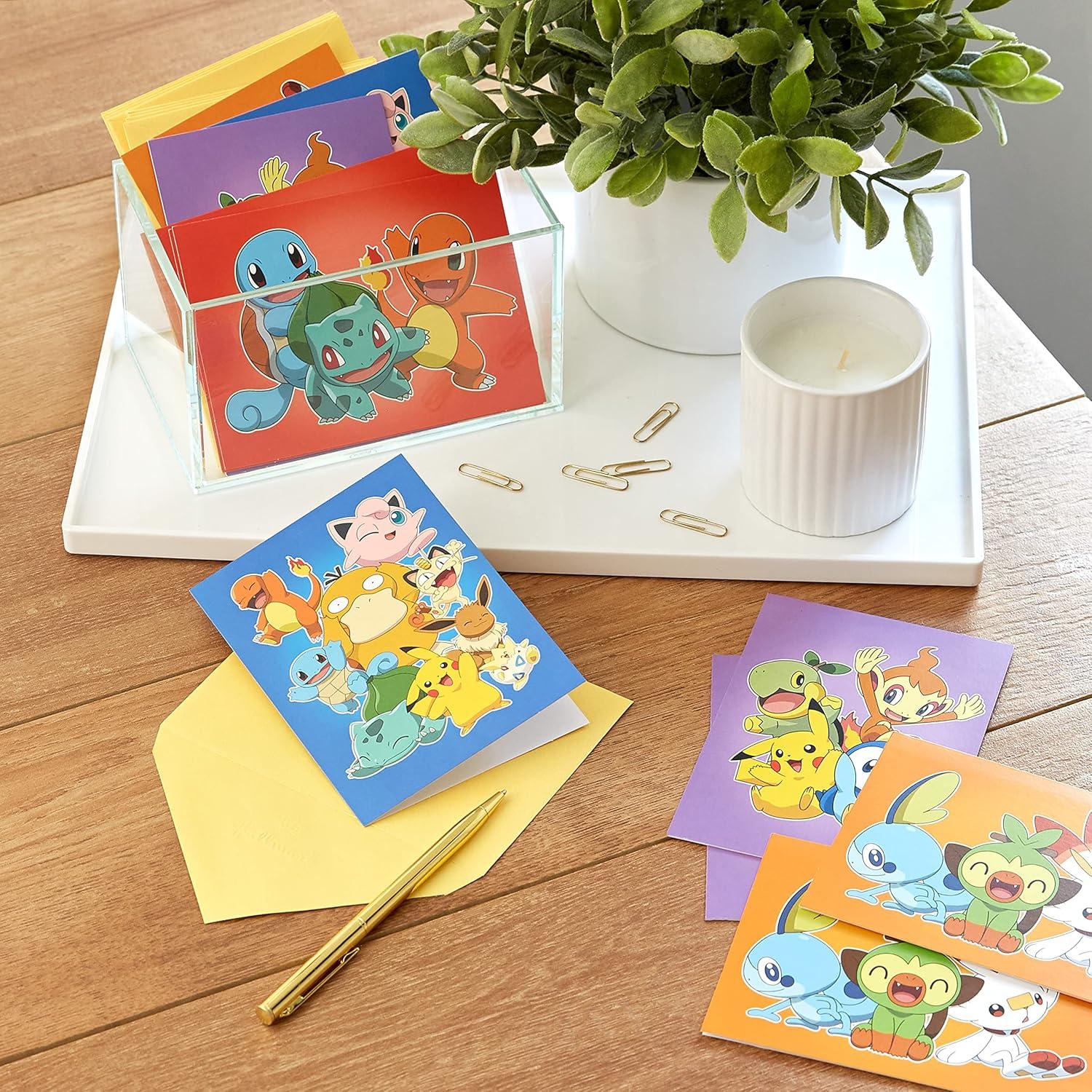 Tarjetas de San Valentín Hallmark Pokémon - 12 tarjetas en blanco