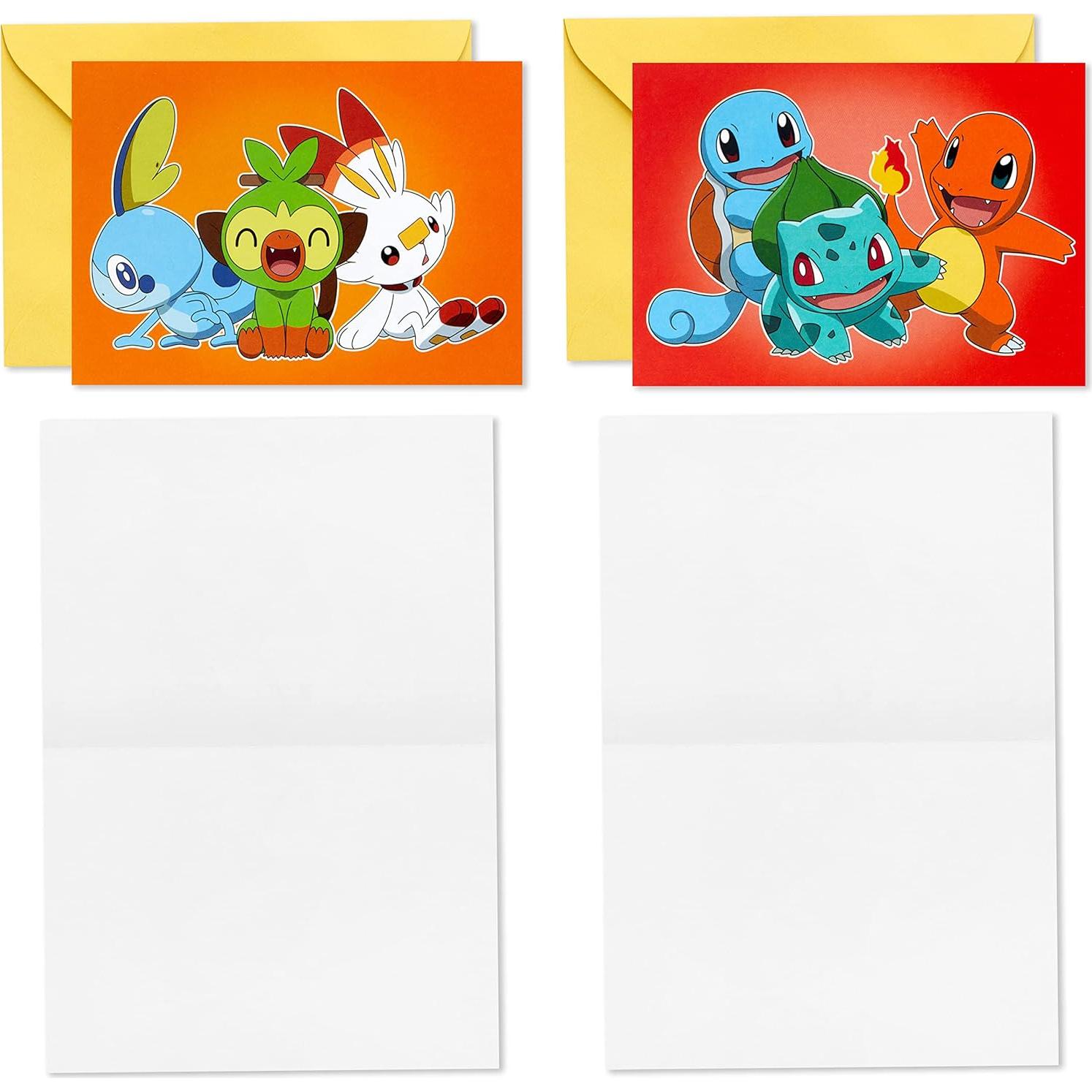 Tarjetas de San Valentín Hallmark Pokémon - 12 tarjetas en blanco