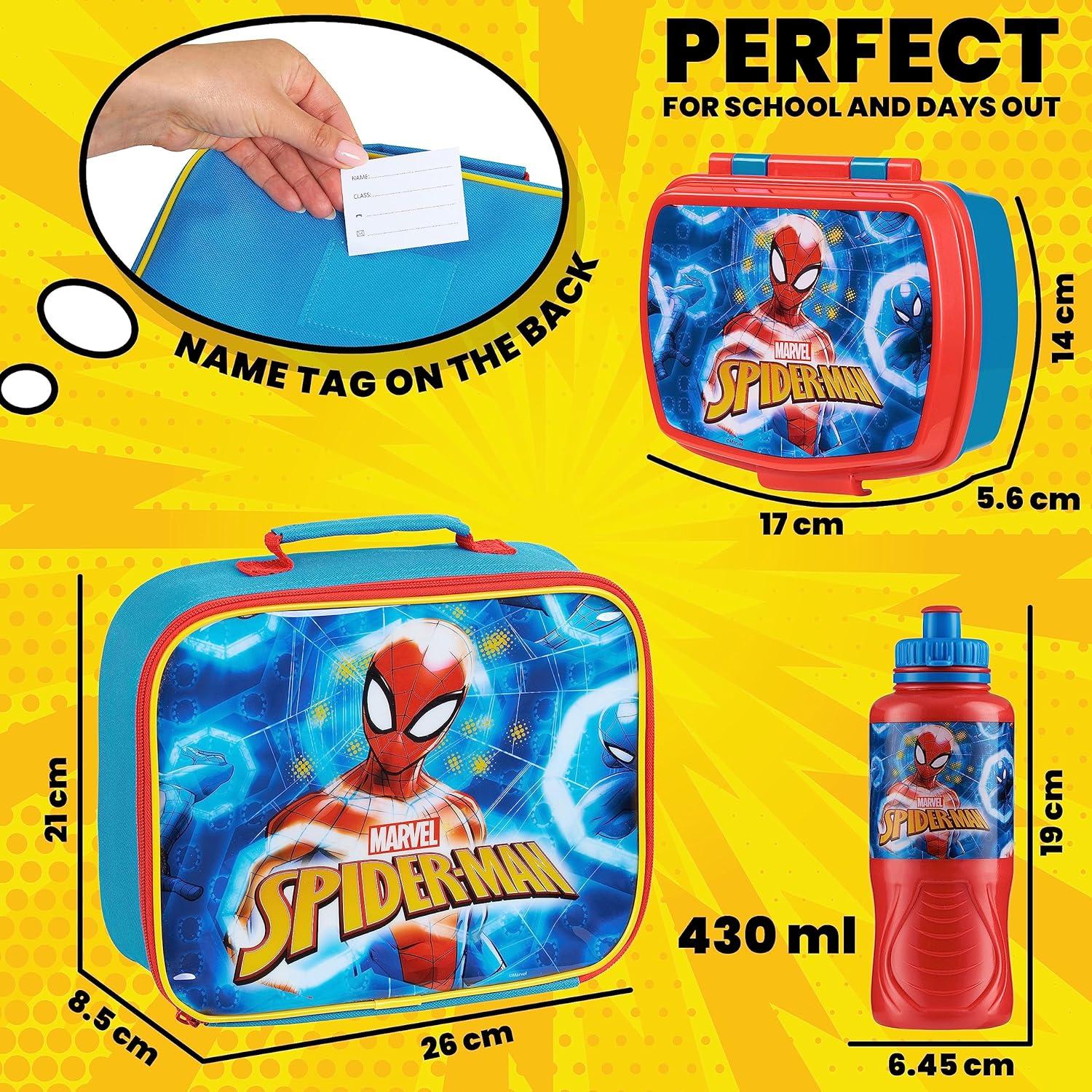 Set de Almuerzo Marvel Kids 3 Piezas Spiderman Aislado 430ml