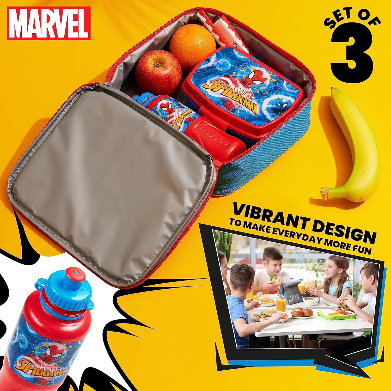 Set de Almuerzo Marvel Kids 3 Piezas Spiderman Aislado 430ml