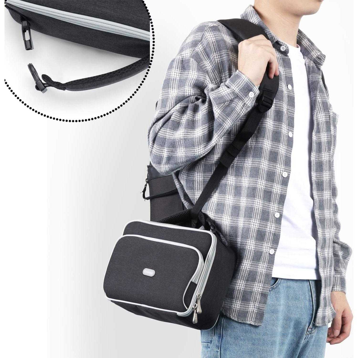 Caja de Almuerzo Aislada Amersun para Niños 4L Negra