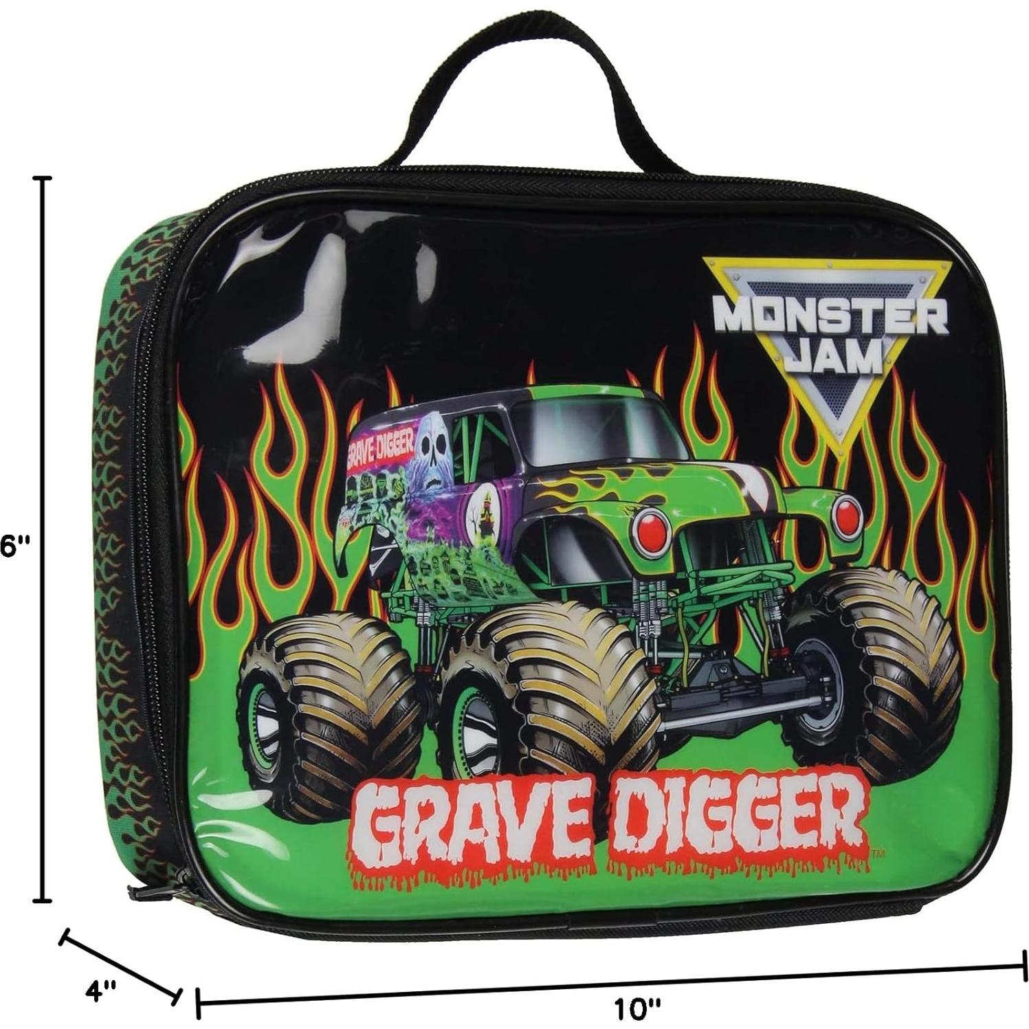 Lonchera Aislada Monster Jam Grave Digger 25.4x10.16x15.24 cm