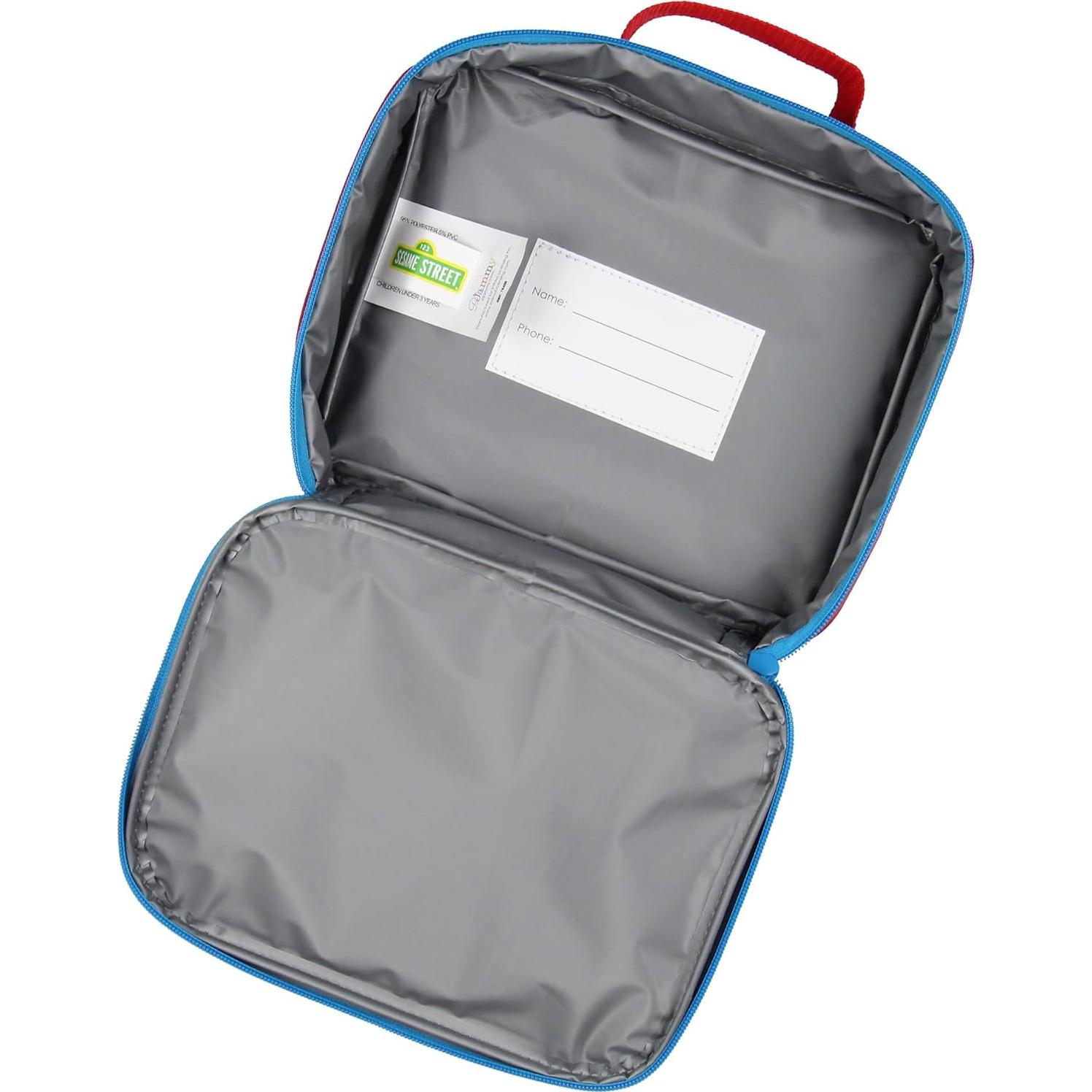 Caja de Almuerzo Insulada Elmo Plaza Sésamo 25.4x20.3cm