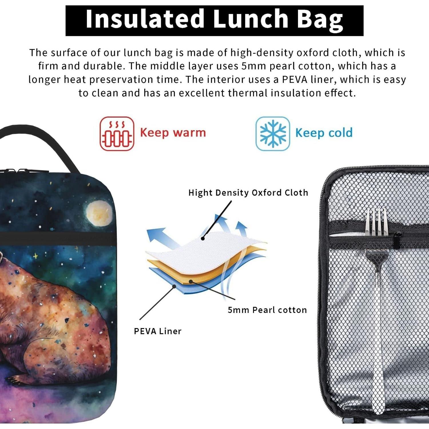 Bolsa de Almuerzo Aislada Tadxcjz Galaxy Pizza Capybara