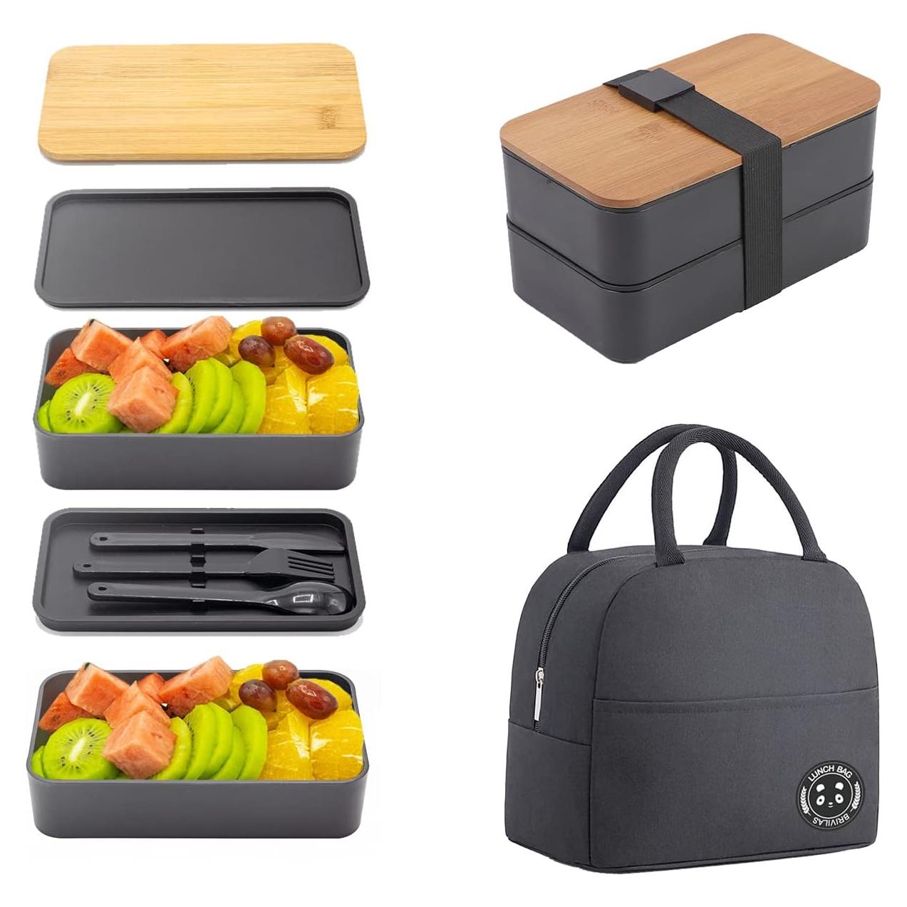 Caja Bento Almuerzo Adultos Collect Beauty 1200ml Negra