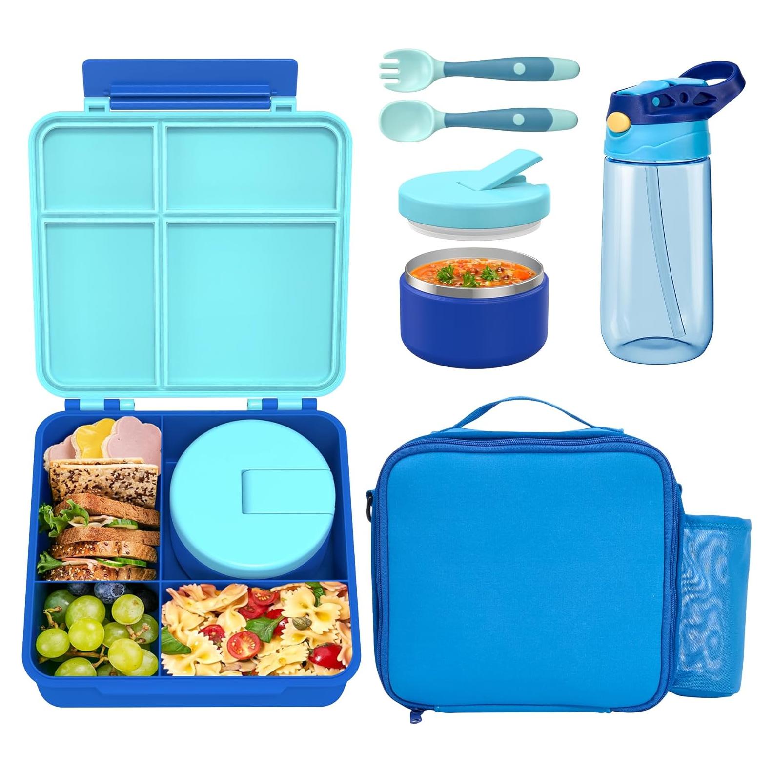 Caja de Almuerzo Bento Lohasok Azul 4 Compartimentos 1600ml
