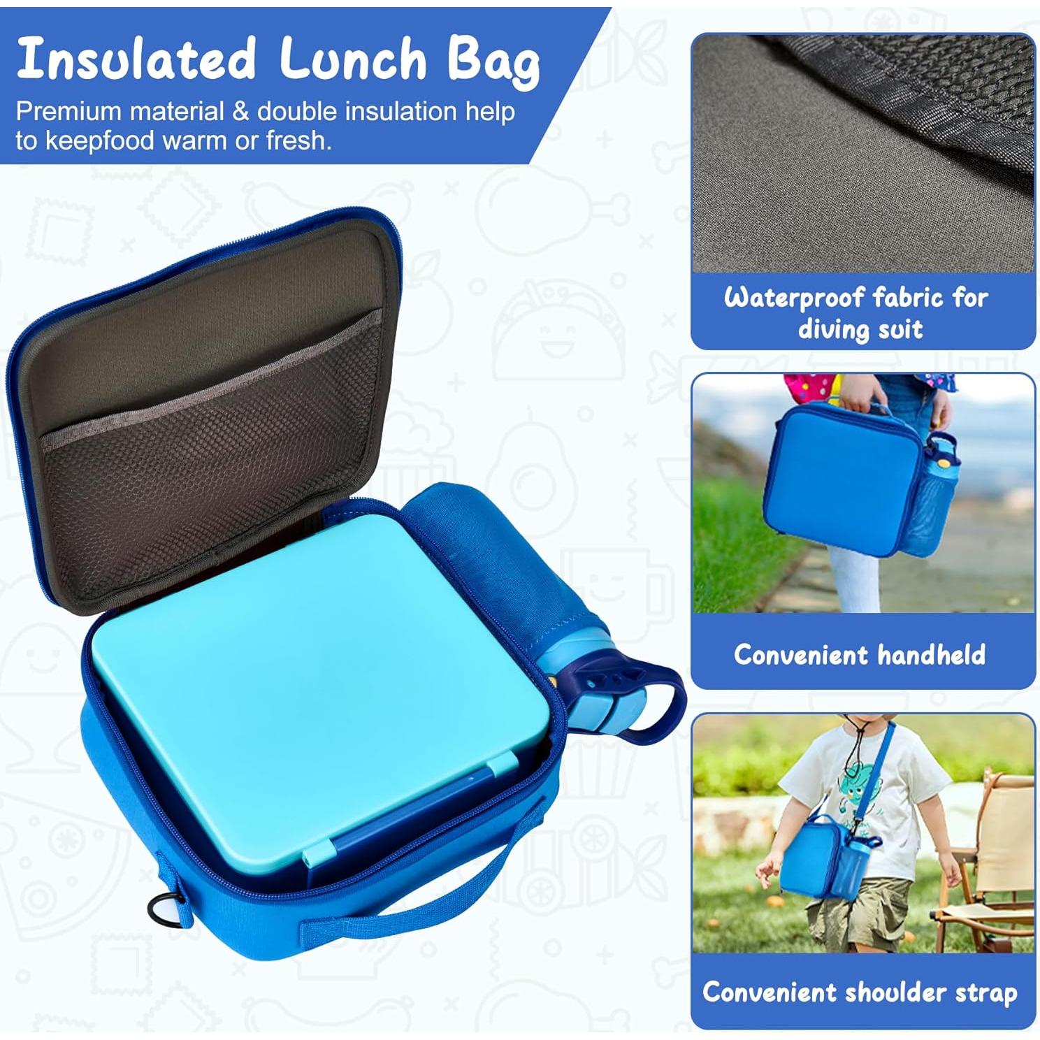 Caja de Almuerzo Bento Lohasok Azul 4 Compartimentos 1600ml