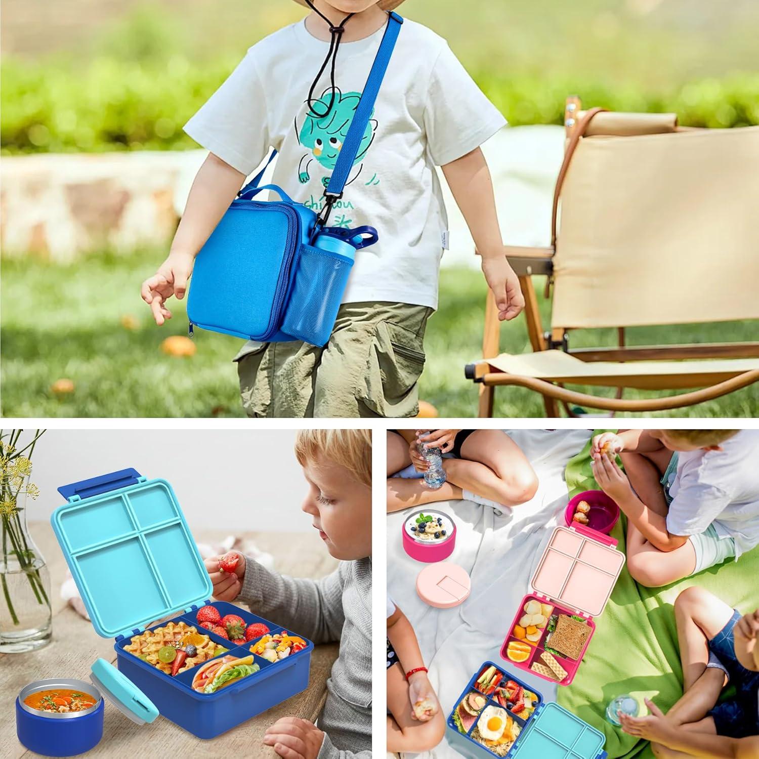 Caja de Almuerzo Bento Lohasok Azul 4 Compartimentos 1600ml