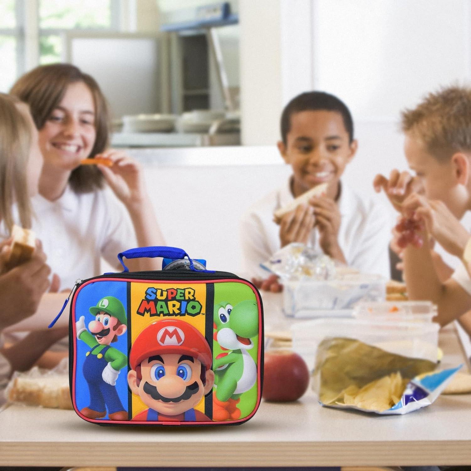 Bolsa de Almuerzo Rectangular Bioworld Super Mario 24.1x20.3 cm