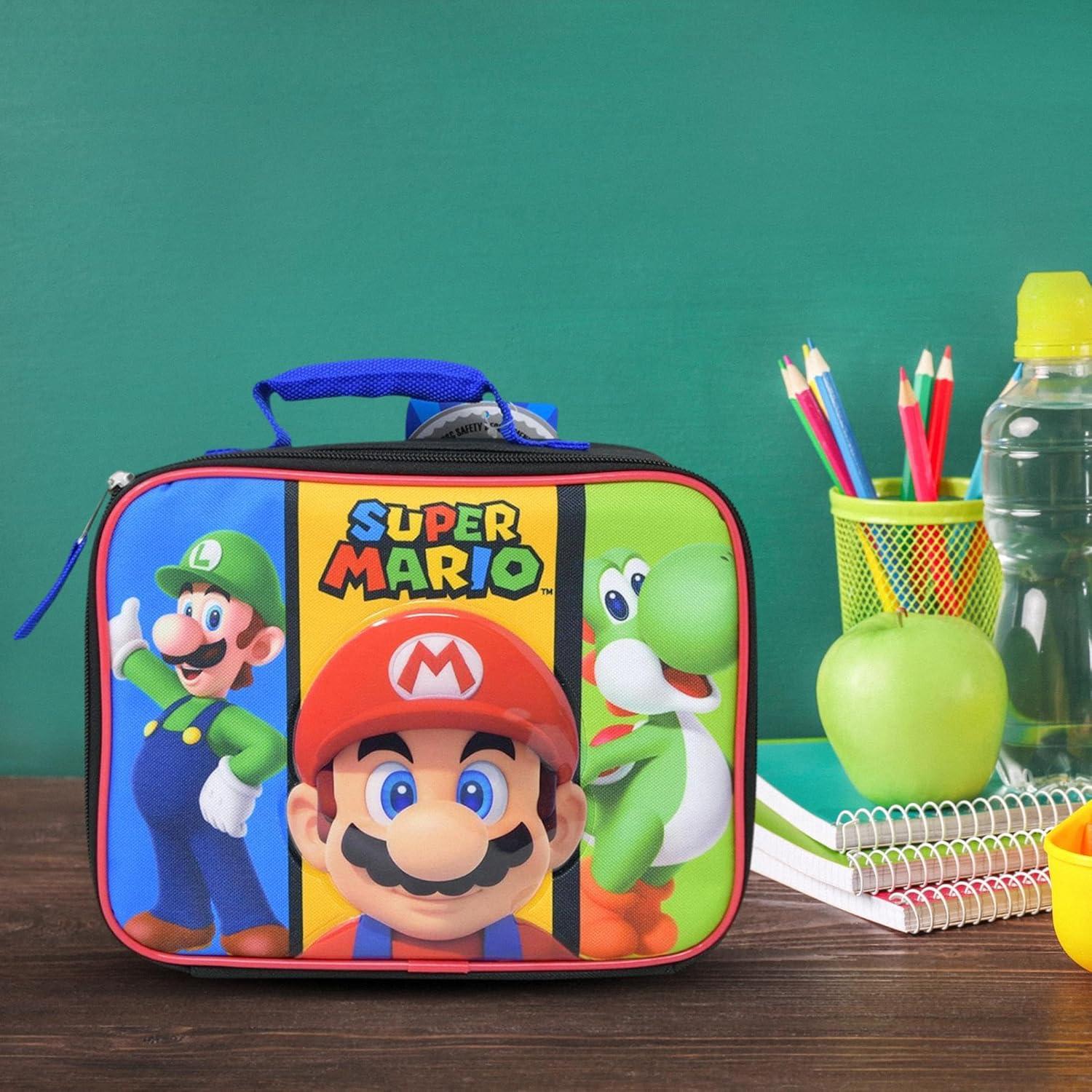 Bolsa de Almuerzo Rectangular Bioworld Super Mario 24.1x20.3 cm
