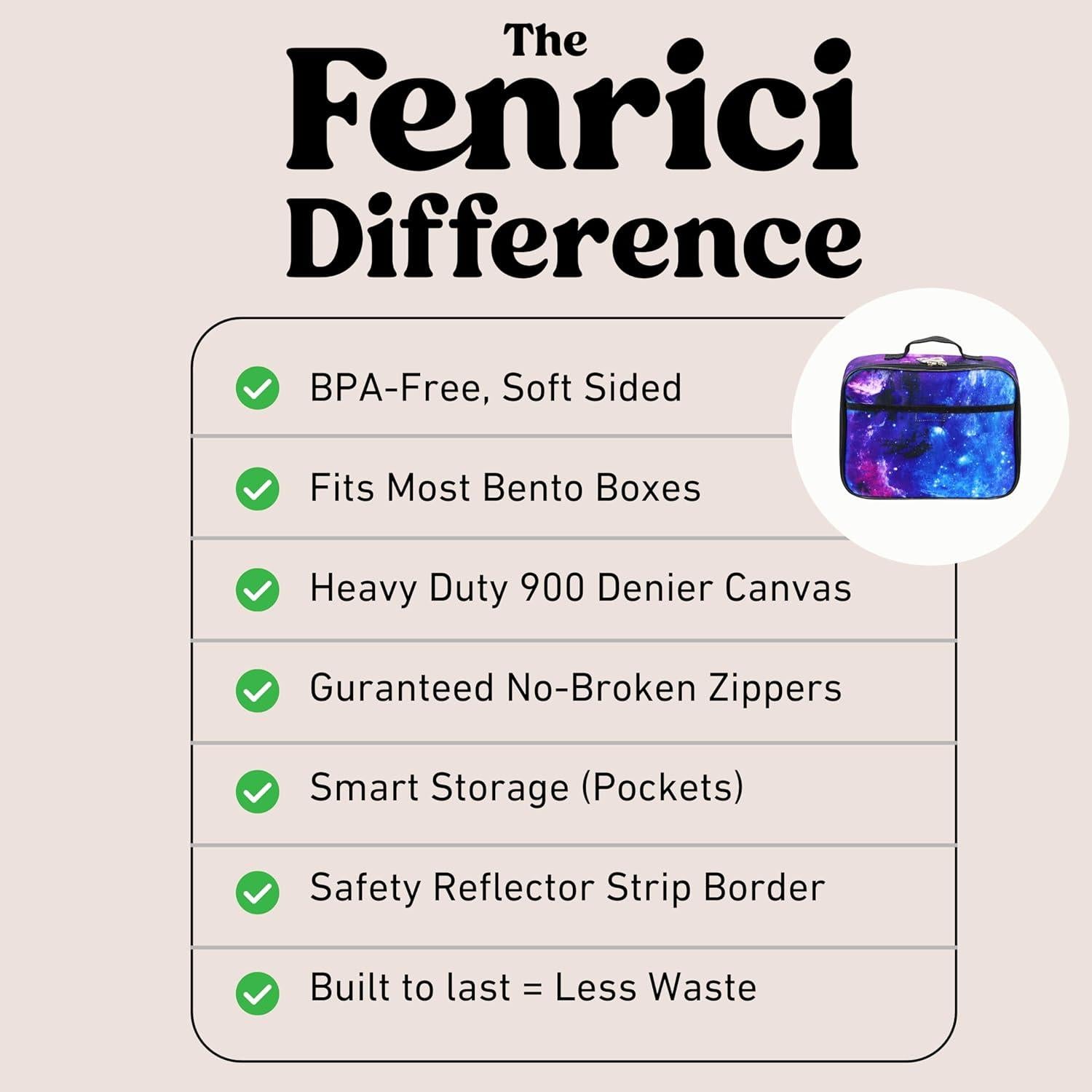 Caja de Almuerzo Aislada Fenrici Galaxy para Niños 27.4x21.6cm