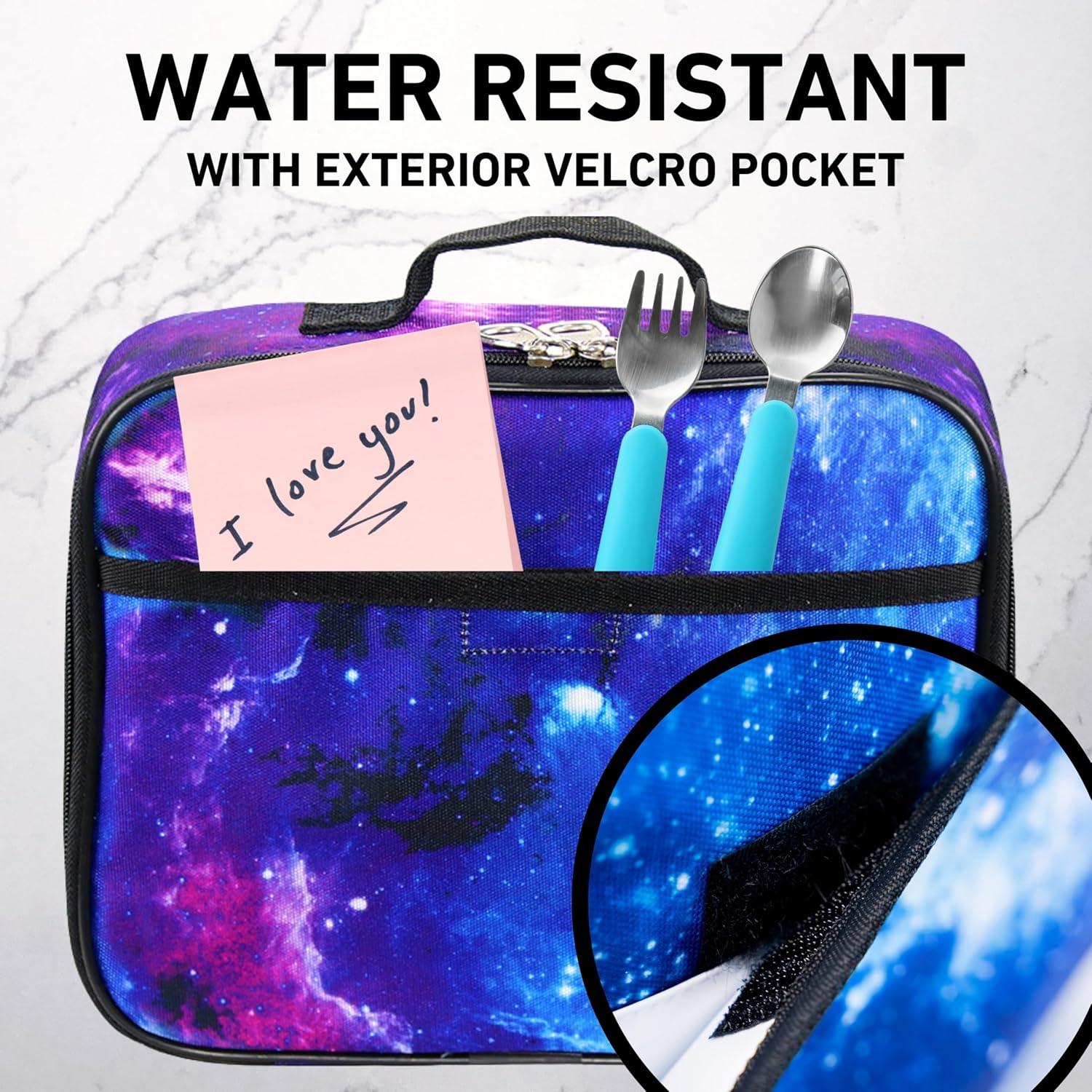 Caja de Almuerzo Aislada Fenrici Galaxy para Niños 27.4x21.6cm