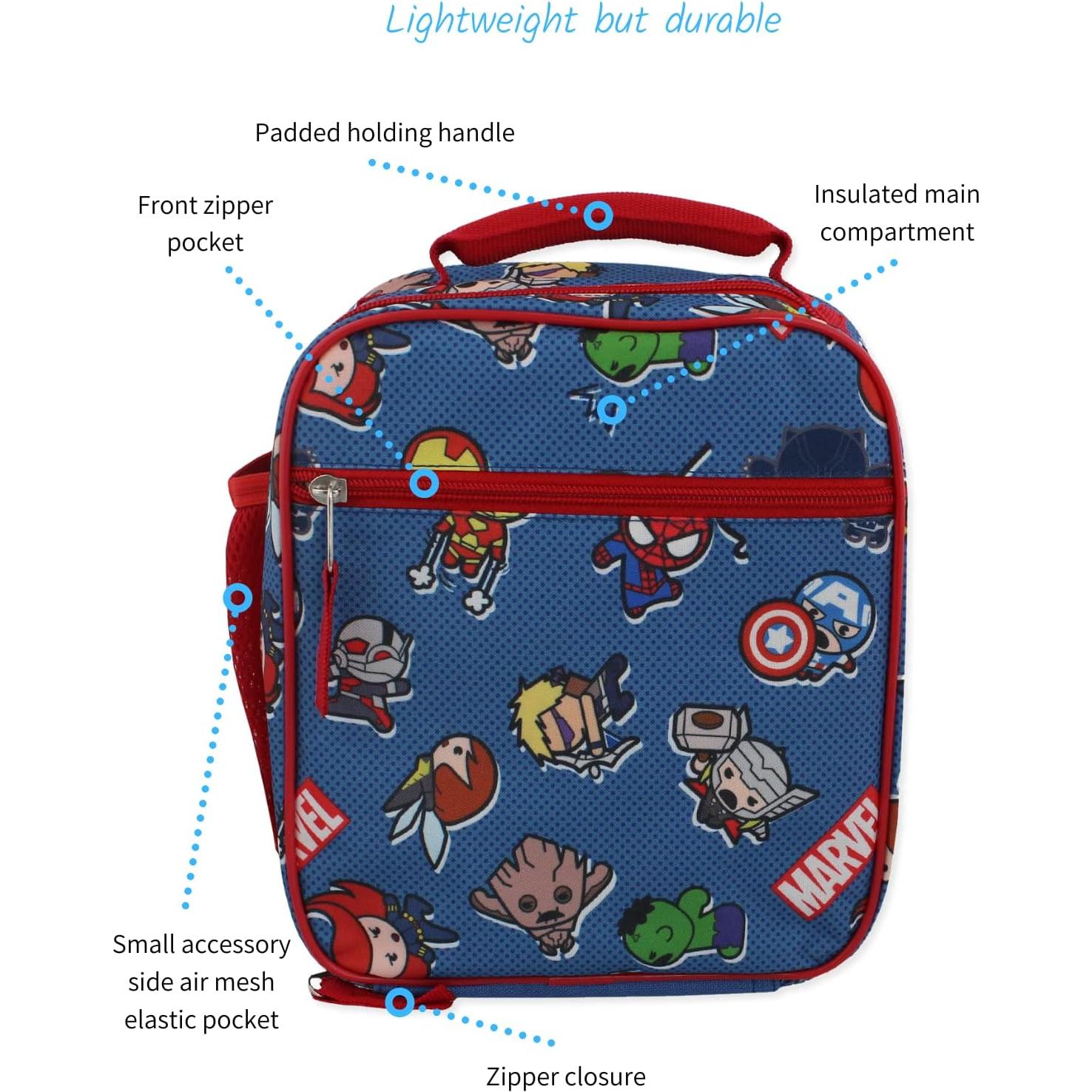 Caja de Almuerzo Suave Marvel Kawaii Multicolor para Niños