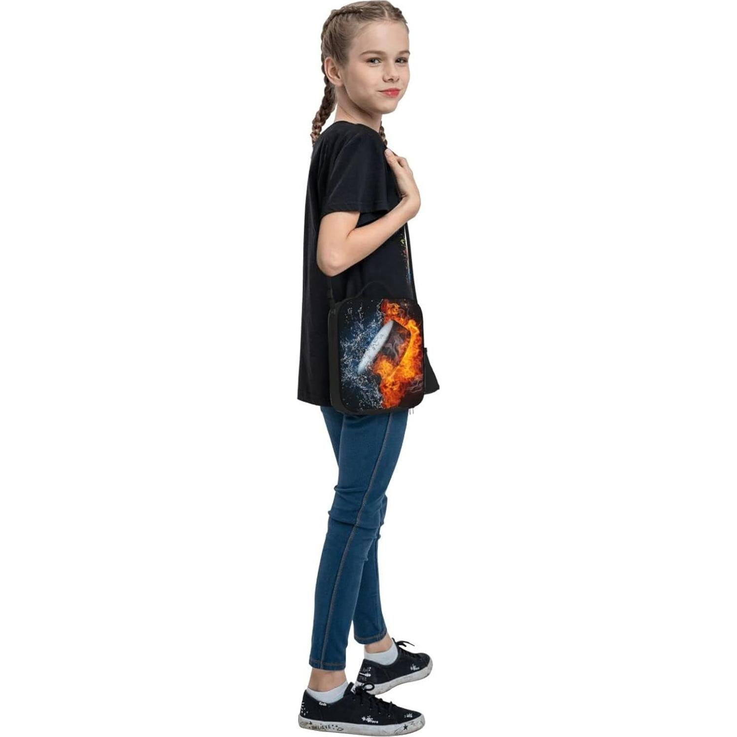 Caja de Almuerzo Aislada ZHXR Puck Fuego y Agua 26.7x20.3cm