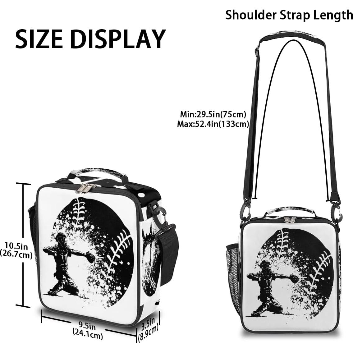 Bolsa de Almuerzo Aislada Lakefvgk Patrón Béisbol 5L