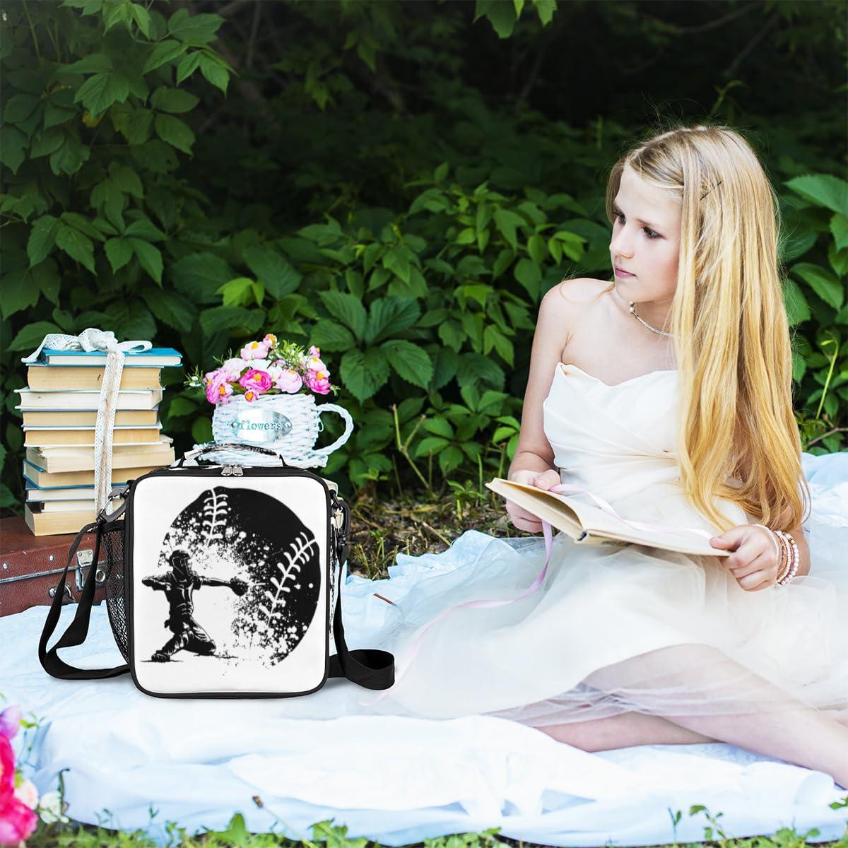 Bolsa de Almuerzo Aislada Lakefvgk Patrón Béisbol 5L