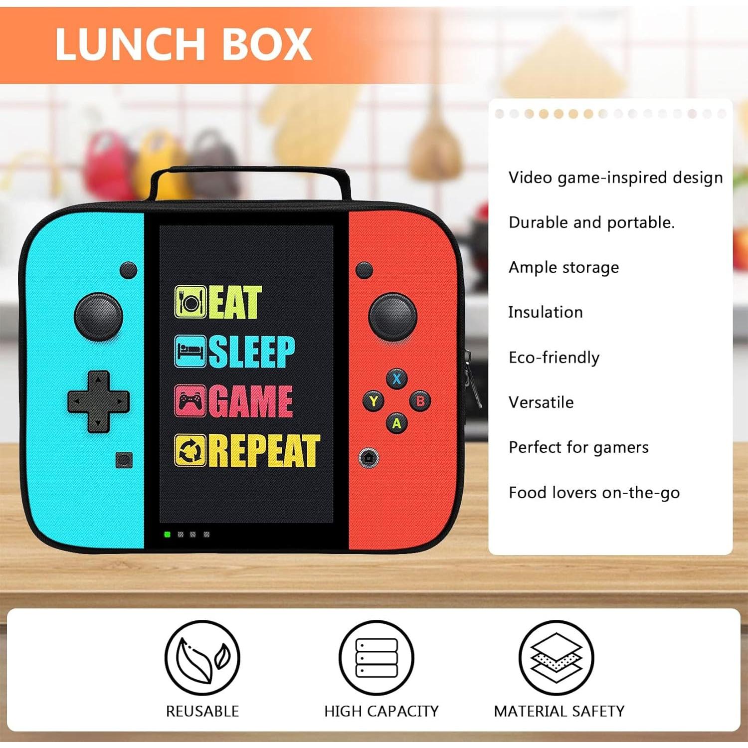 Caja de Almuerzo Gamer TILYTADLY Aislada 24.9x6.6x21.1cm