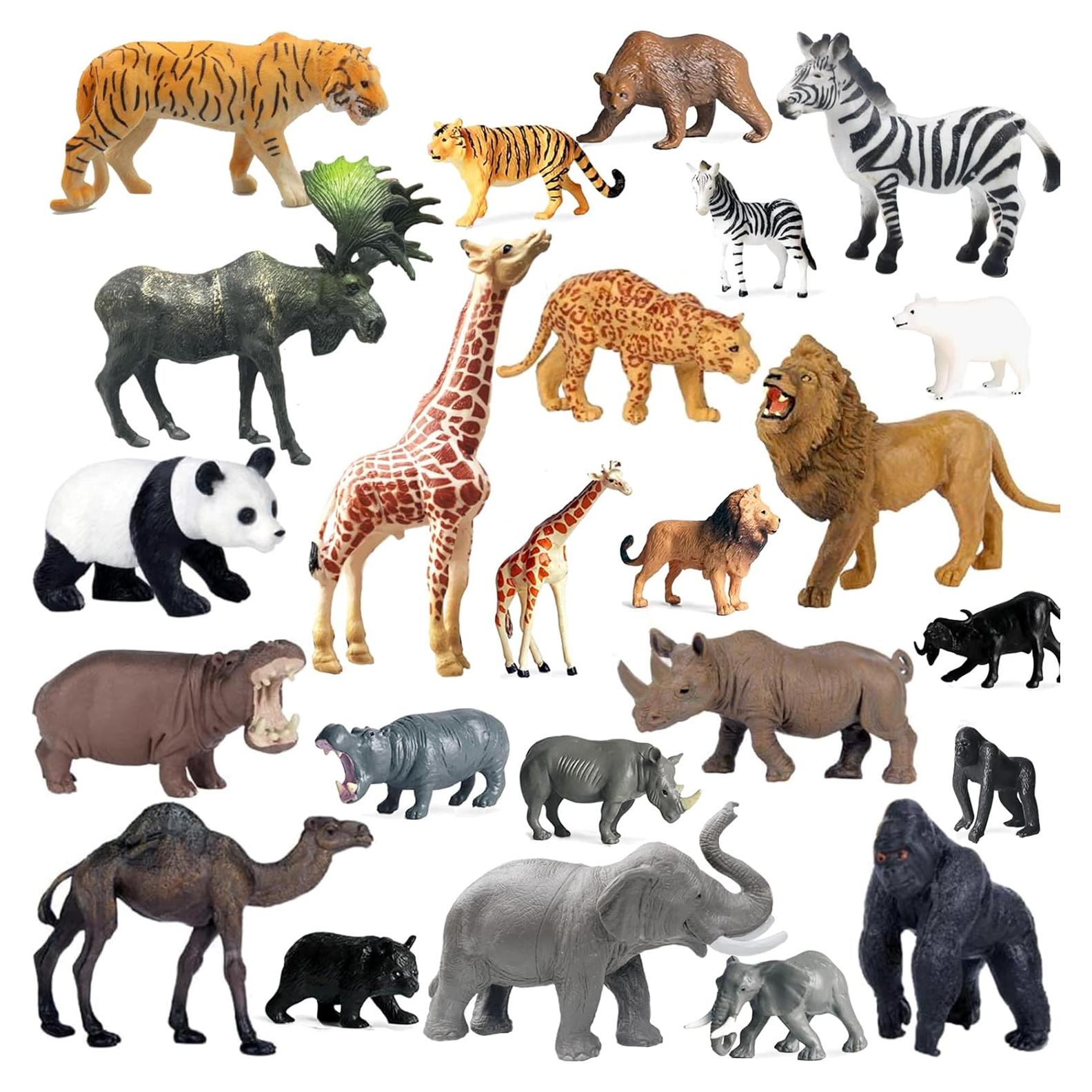 Figuras de Animales Safari RUSON 24 Pcs Juguetes Educativos