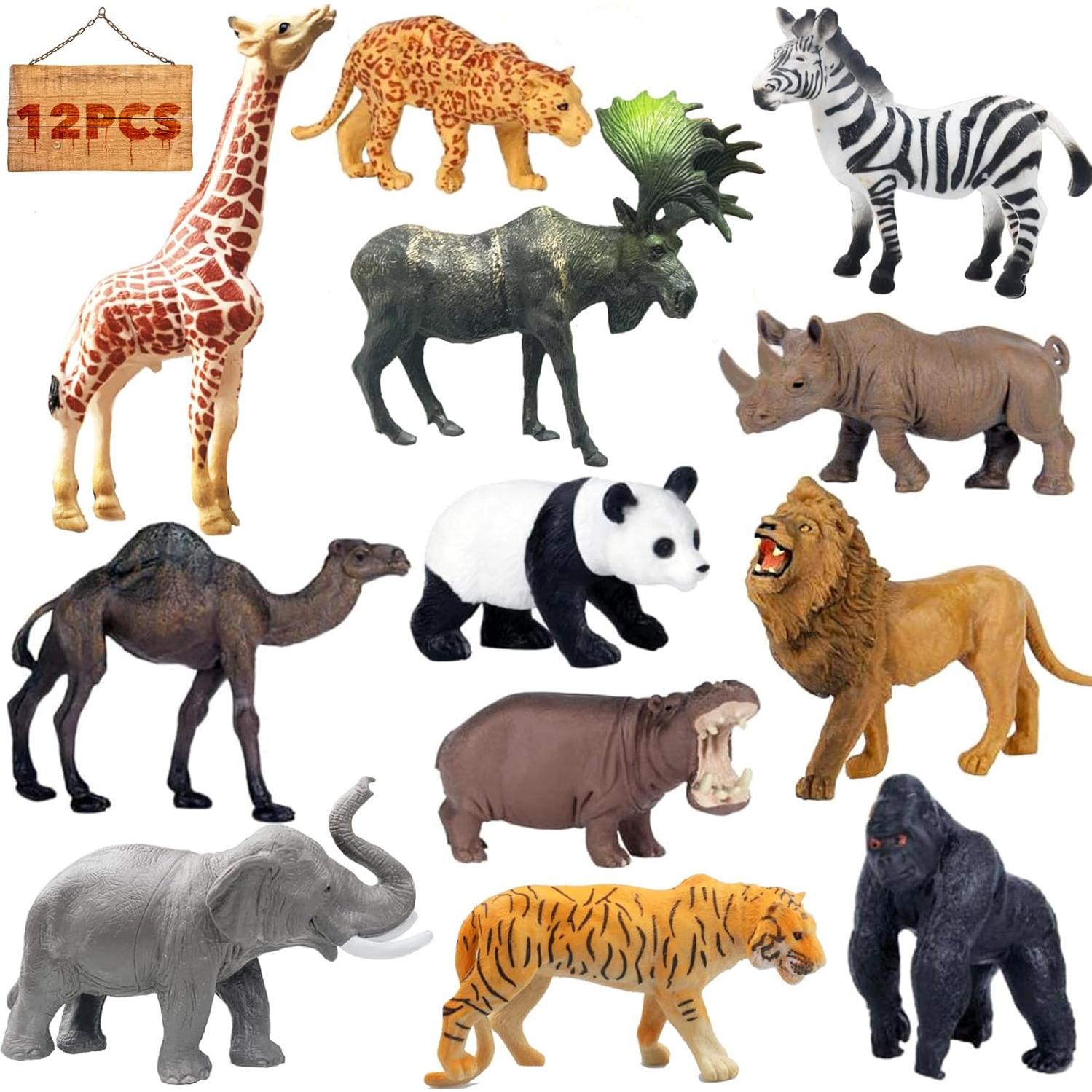 Figuras de Animales Safari RUSON 24 Pcs Juguetes Educativos