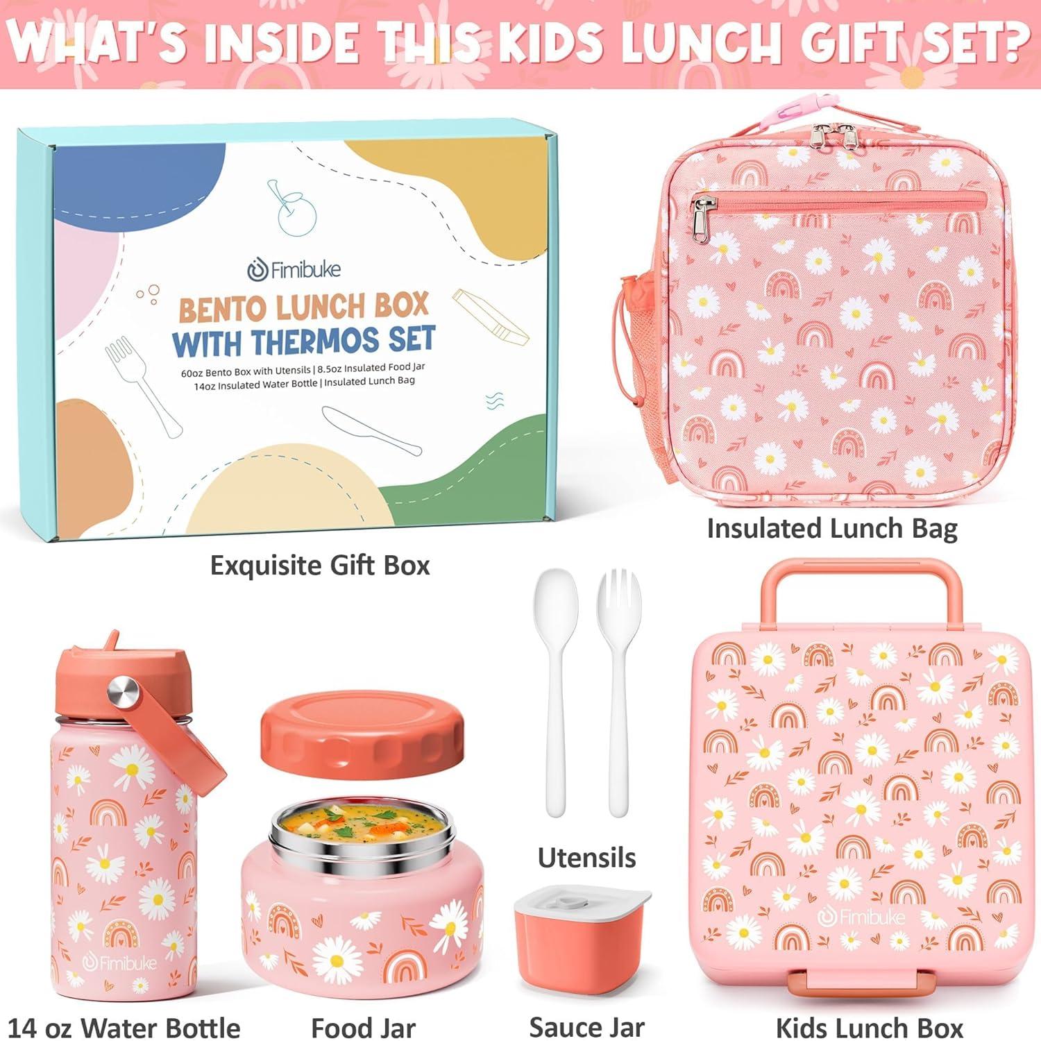 Set de Caja Bento Fimibuke 7 Piezas para Niños - Aislada y a Prueba de Fugas