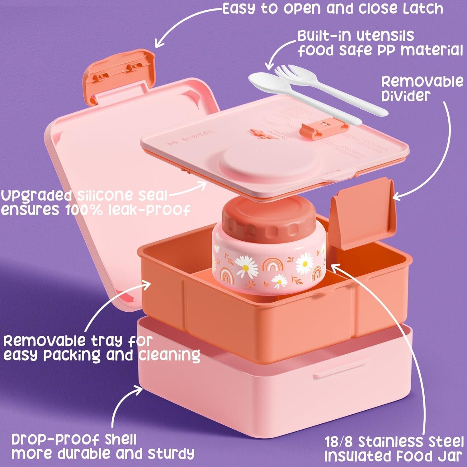 Set de Caja Bento Fimibuke 7 Piezas para Niños - Aislada y a Prueba de Fugas