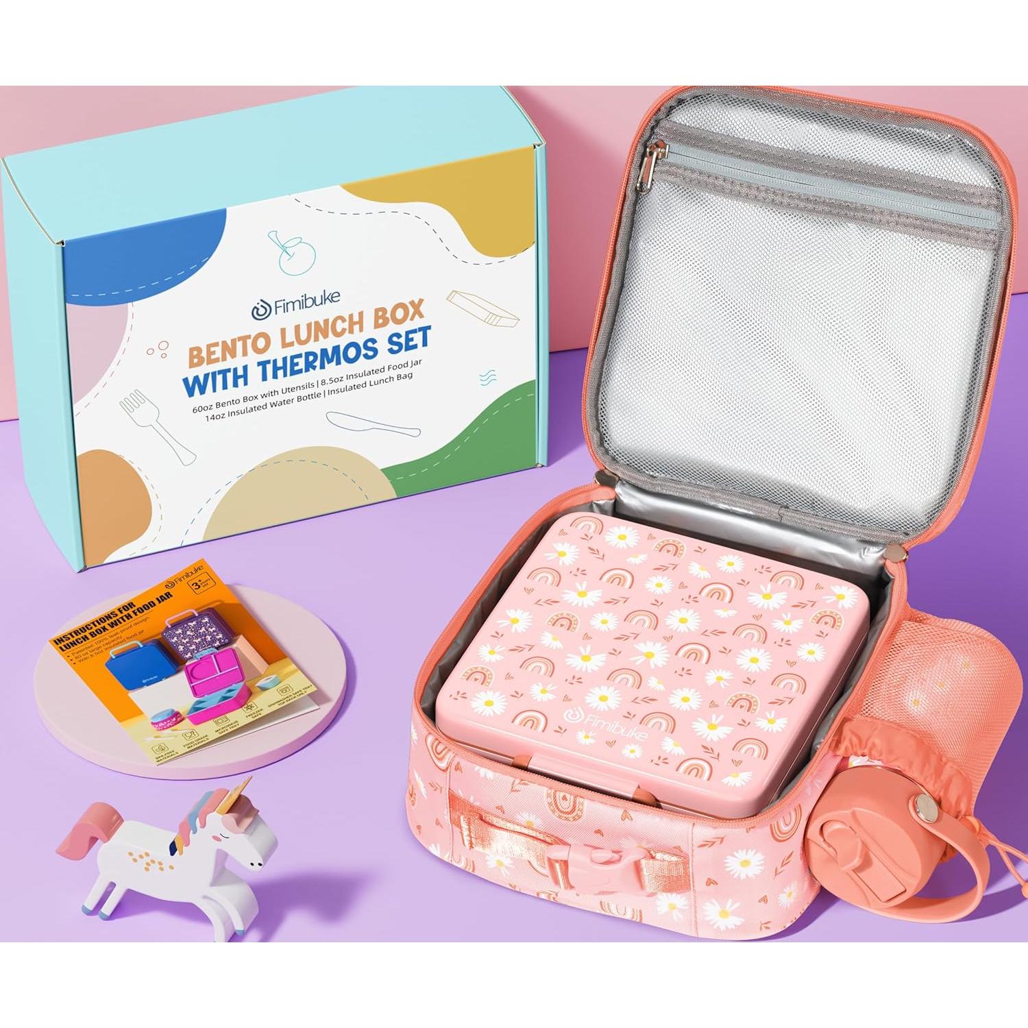 Set de Caja Bento Fimibuke 7 Piezas para Niños - Aislada y a Prueba de Fugas