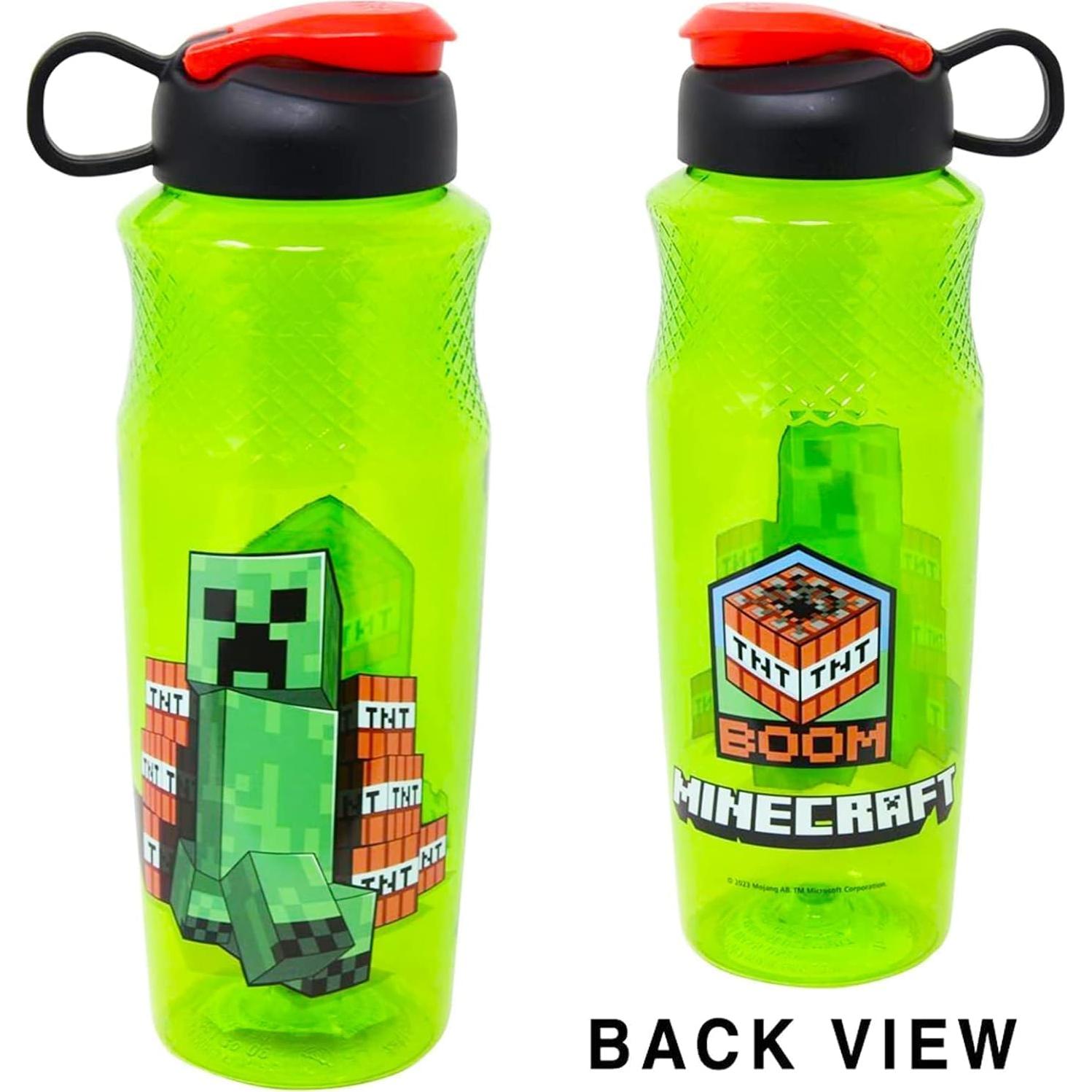 Botella de Agua Reutilizable Minecraft 887ml para Niños