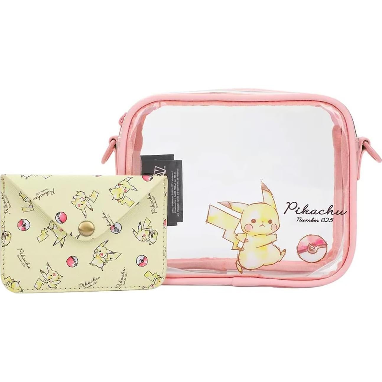 Bolso Transparente Pikachu para Mujeres con Botella de Agua