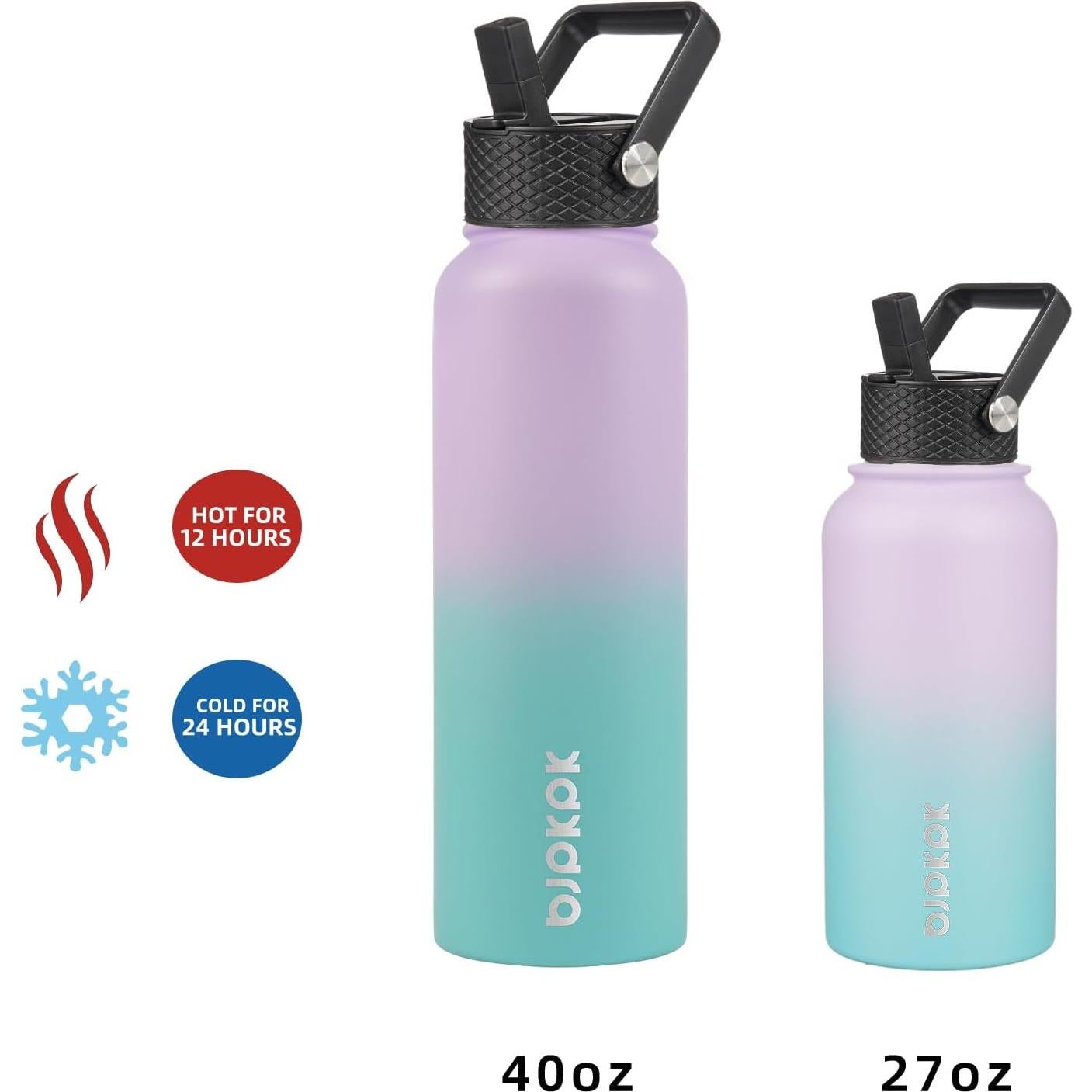 Botella de Agua Aislada BJPKPK 1.18L Acero Inoxidable Menta