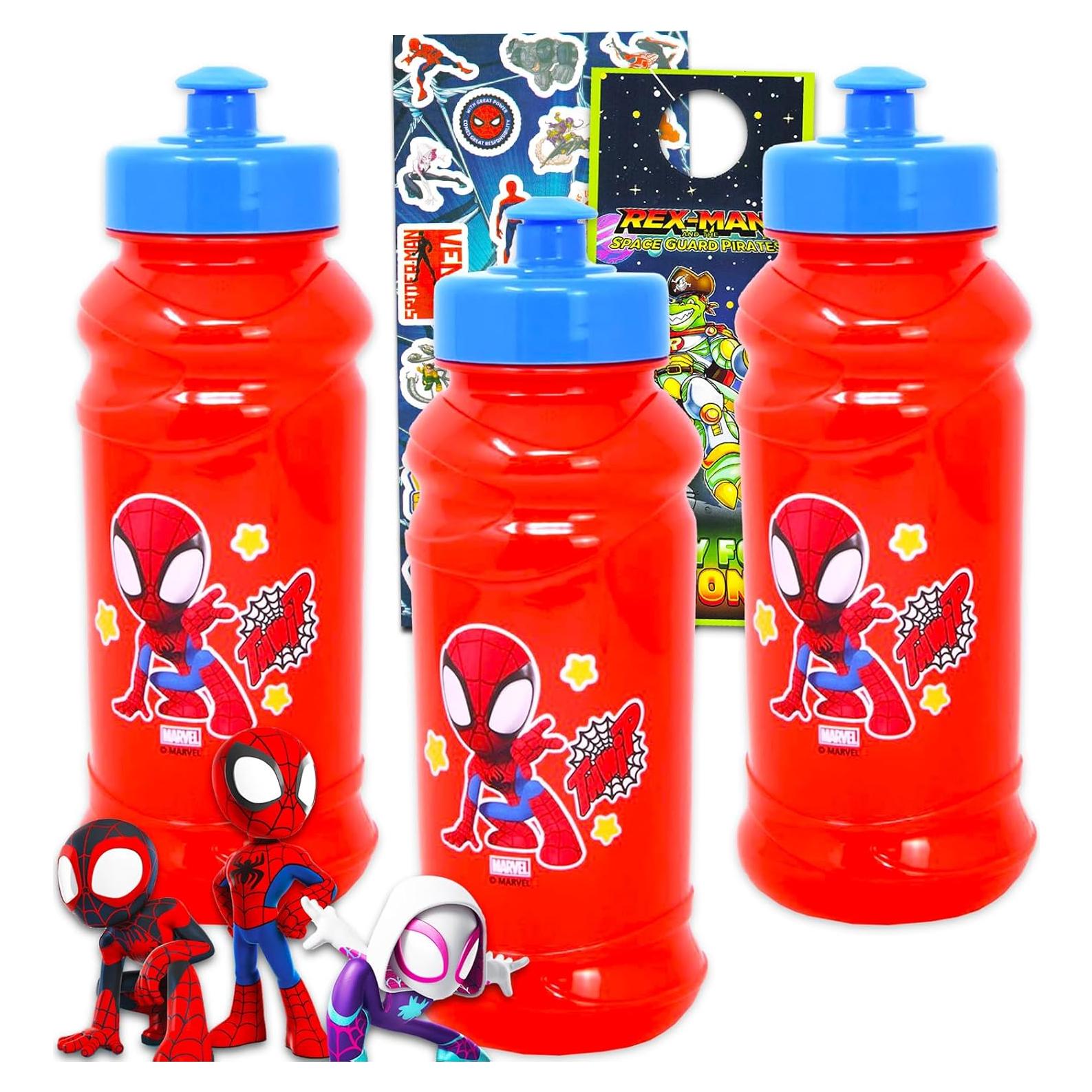 Botella de Agua Reutilizable Marvel Spidey 490ml - 3 Piezas