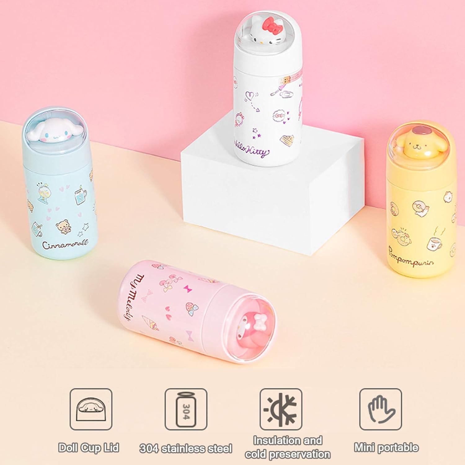 Botella de Agua Anime POYIPI 280ml Acero Inoxidable Rosa